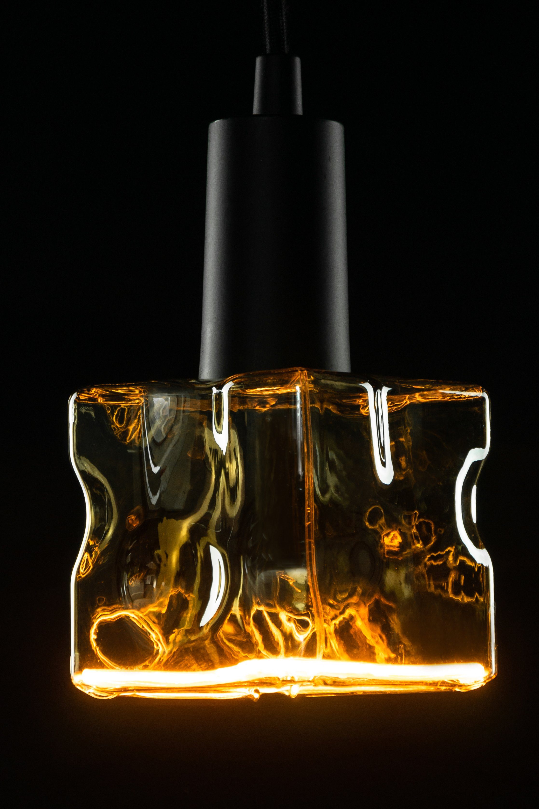 SEGULA LED-Leuchtmittel LED Ice Cube smokey grau, E27, Warmweiß, dimmbar,  E27, Ice Cube smokey grau