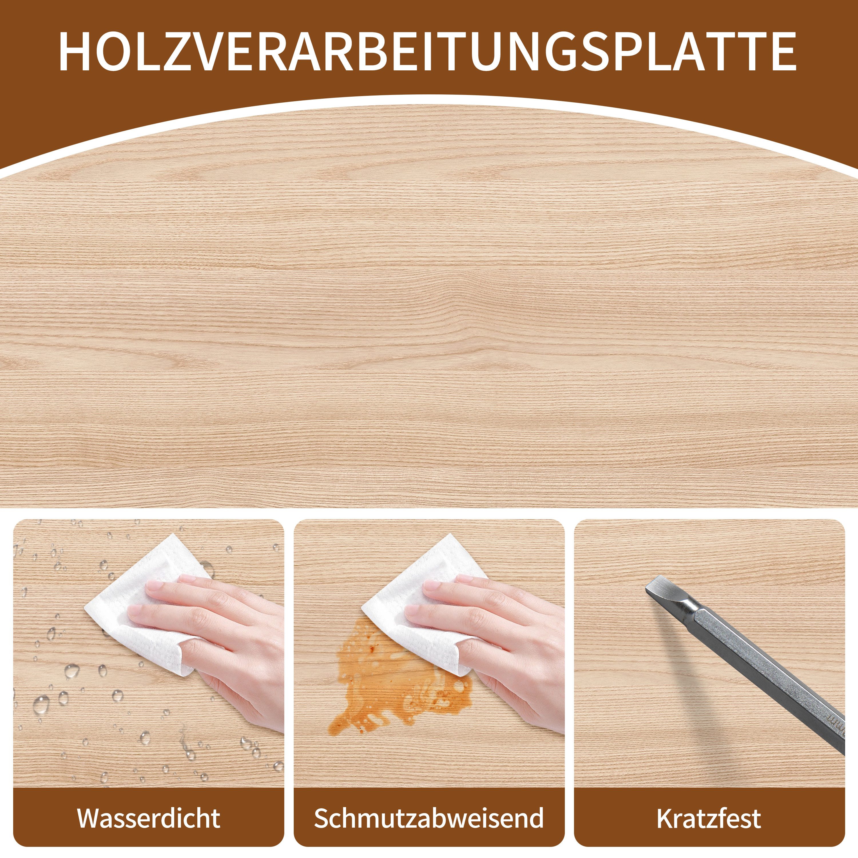 PXloue TV-Schrank Ausziehbarer TV-Schrank mit 3 Schubladen (Pop-up-Vorrichtungen) LED-Beleuchtung, Länge 162-240 cm