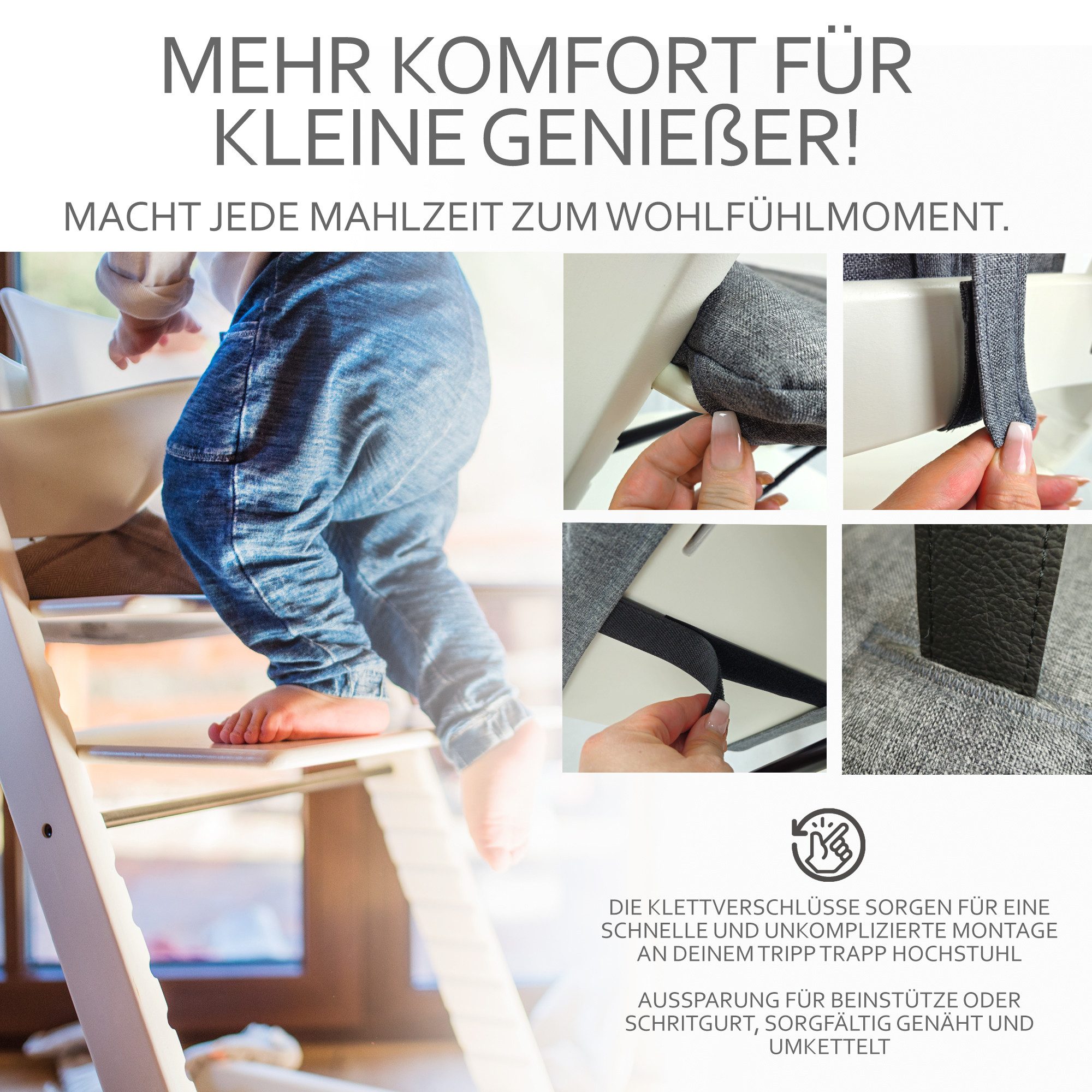 BambiniWelt by Rafael K. Hochstuhlauflage Ersatzbezug Bezug Sitzkissen komp günstig online kaufen