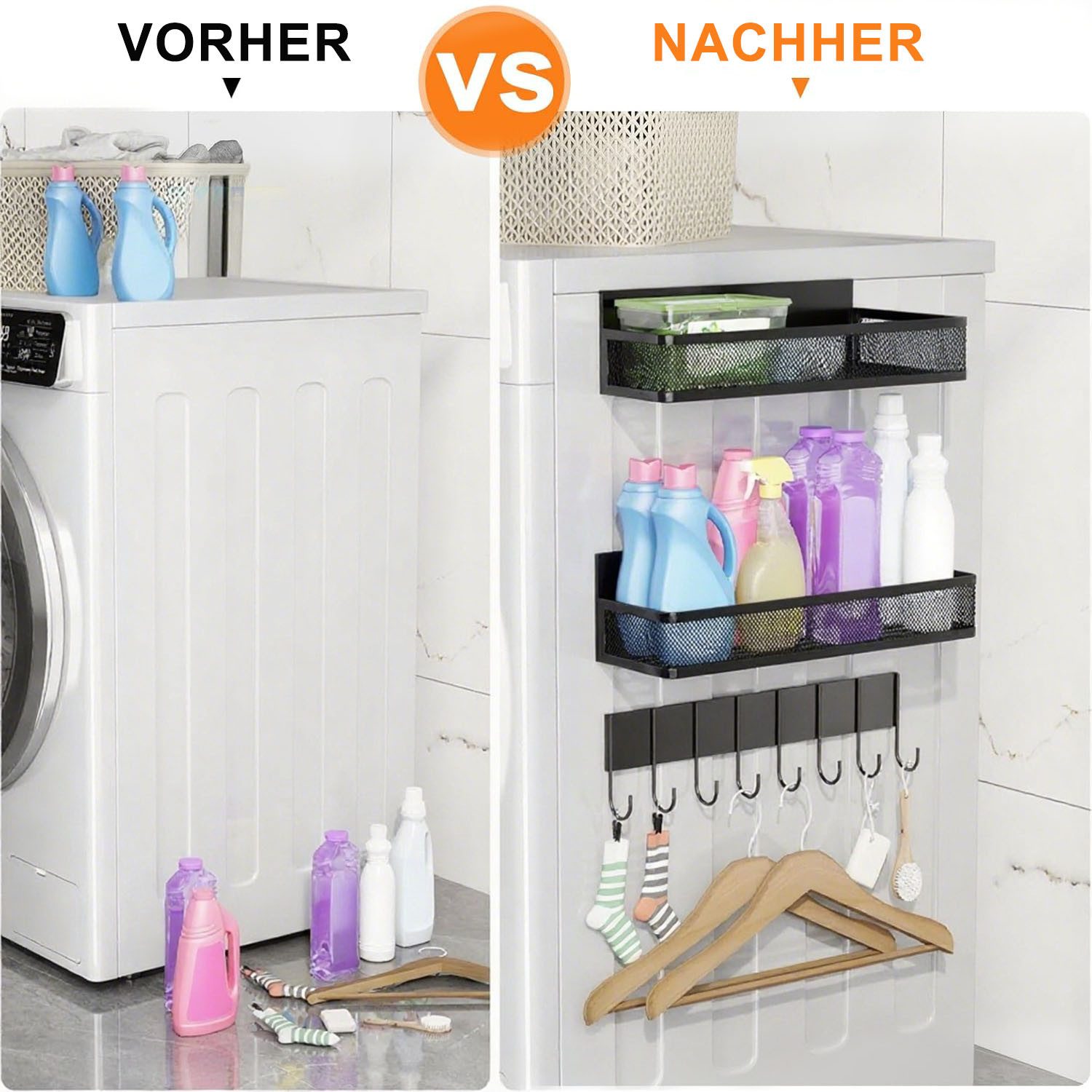 SURFOU Gewürzregal 3 Stück Magnetisches Regal Gewürzregal für Kühlschrank Organizer, Hängeregal Küche ohne bohren für Küchenorganisation und Aufbewahrung