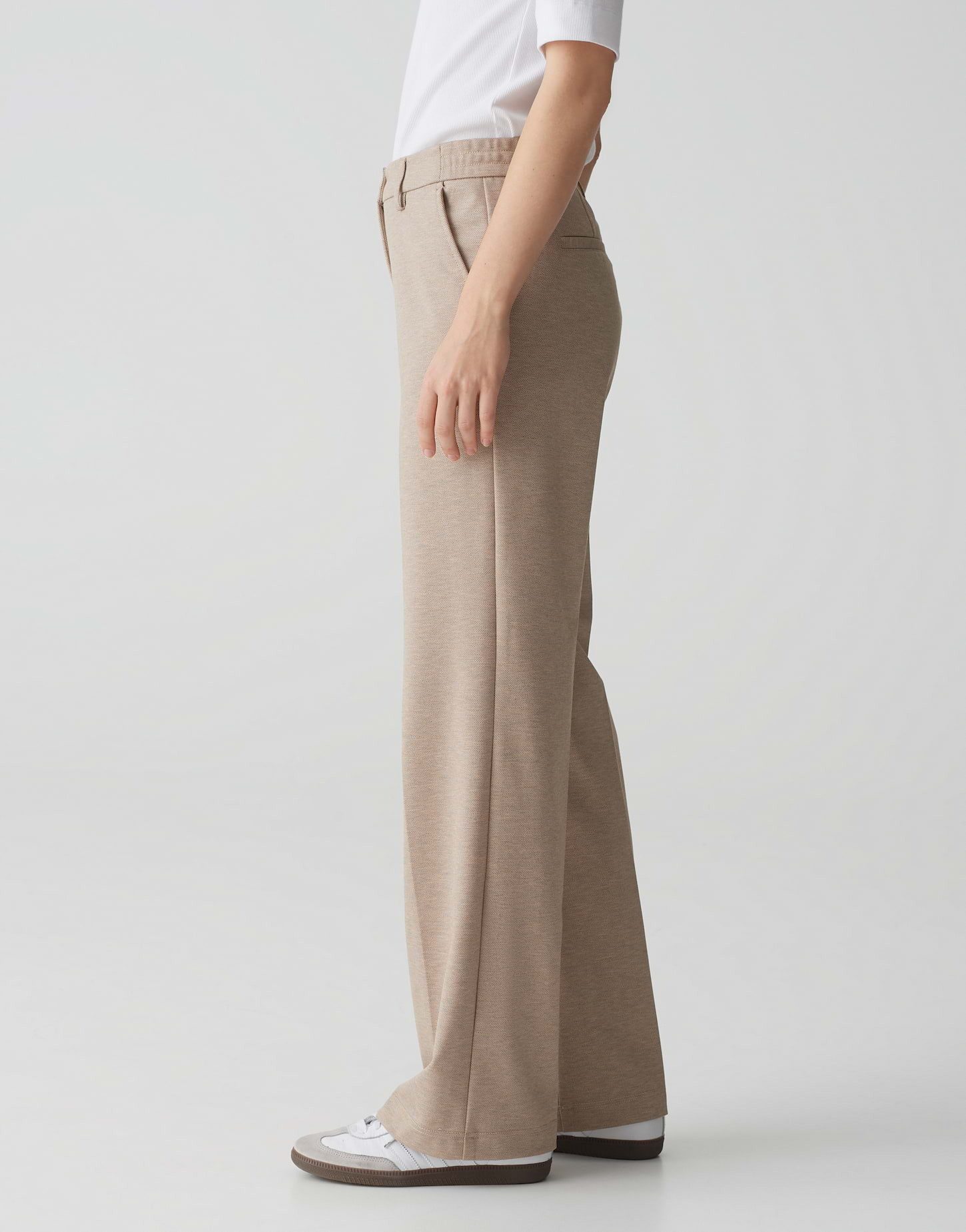 OPUS Anzughose Wide Leg Pants MAUNO CITY mit dezenter Struktur