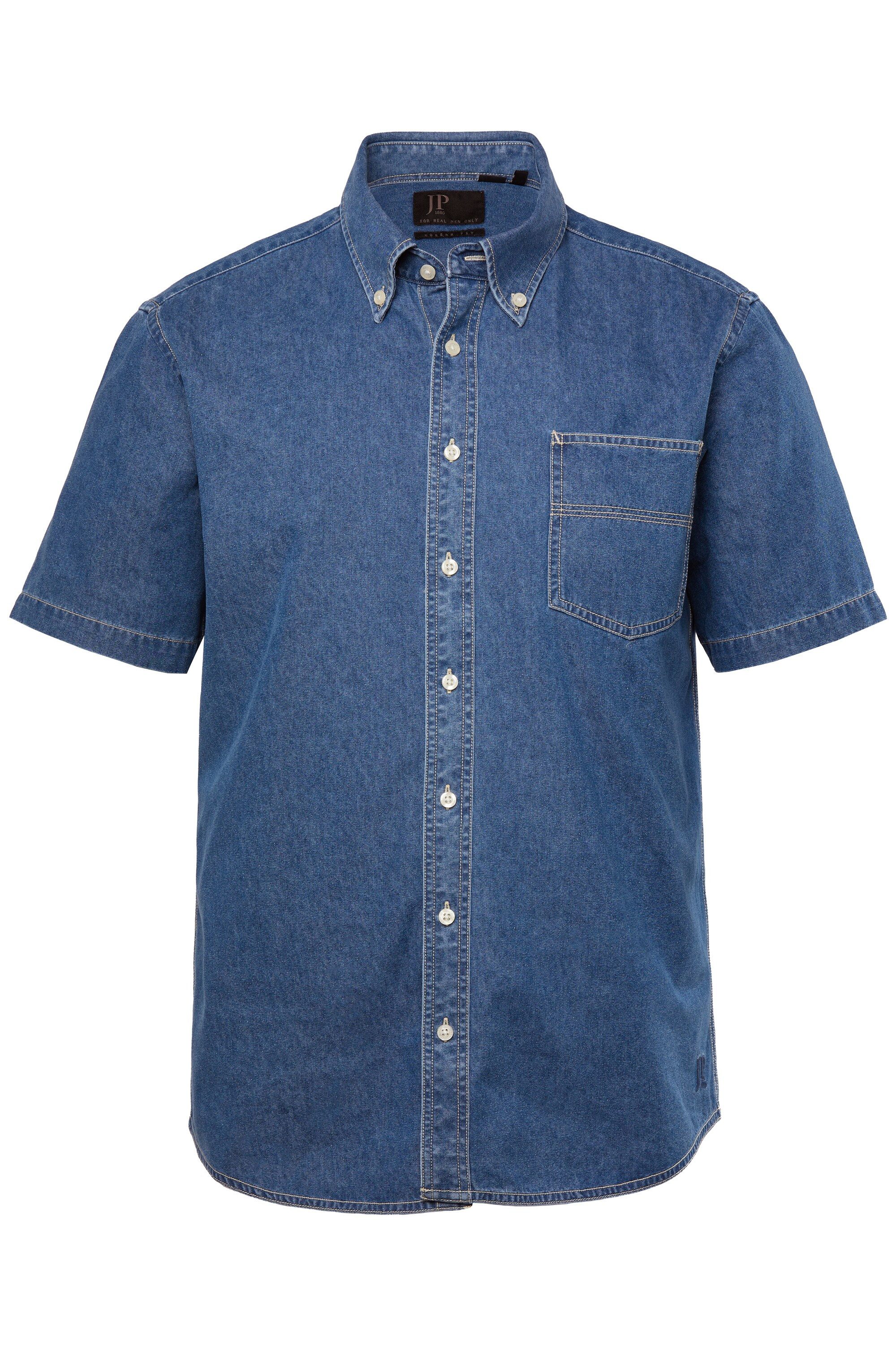 JP1880 Kurzarmhemd Jeanshemd Halbarm Buttondown-Kragen Modern Fit günstig online kaufen