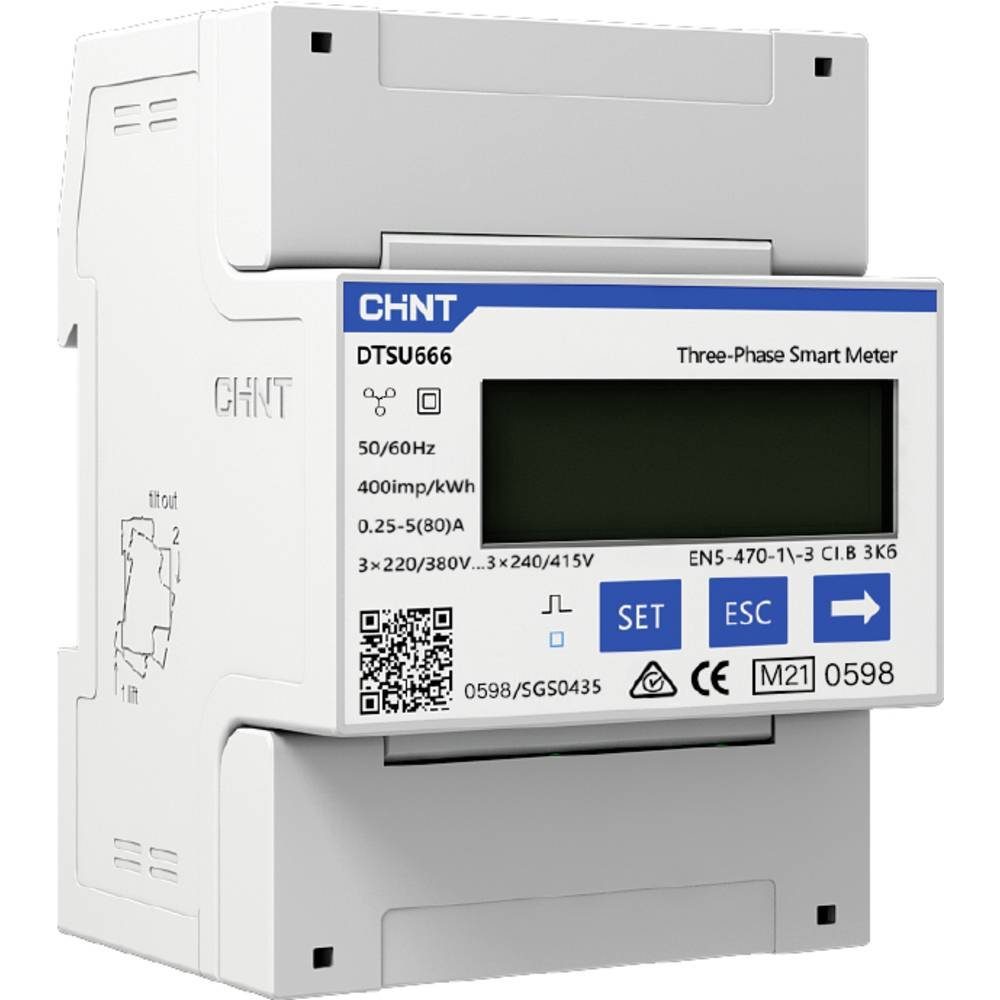 CHINT Drehstromzähler Digitaler RS Drehstromzähler programmierbar DTSU666, 485