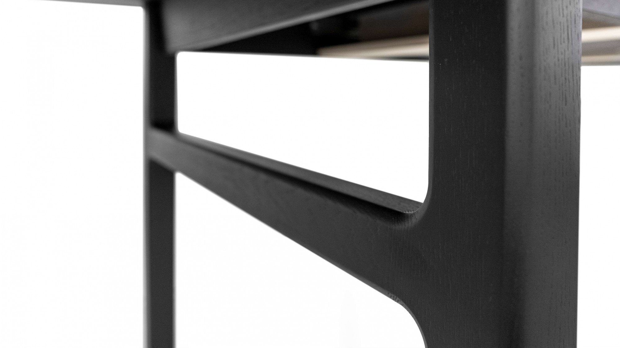 ausziehbar Design, cm, 220 schwarz Curved, | Scandi Breite 180 | Esstisch schwarz cm Woodman auf schwarz