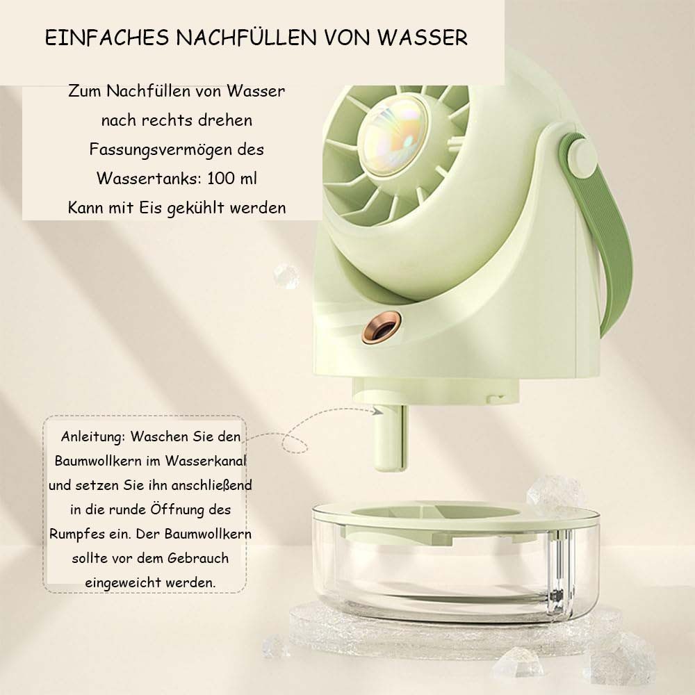 Bomiclss Handventilator Tragbarer Klimaanlagen-Ventilator mit 3 Geschwindigkeiten