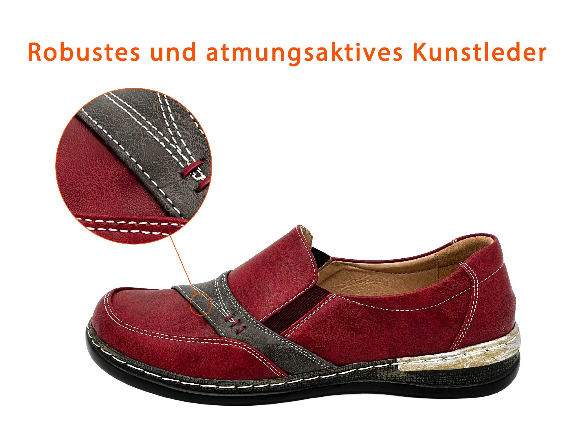 Nowaland Bequeme Damen-Slipper Mokassin Komfortabel, Atmungsaktiv und Alltagstauglich – Bild 4 von 5