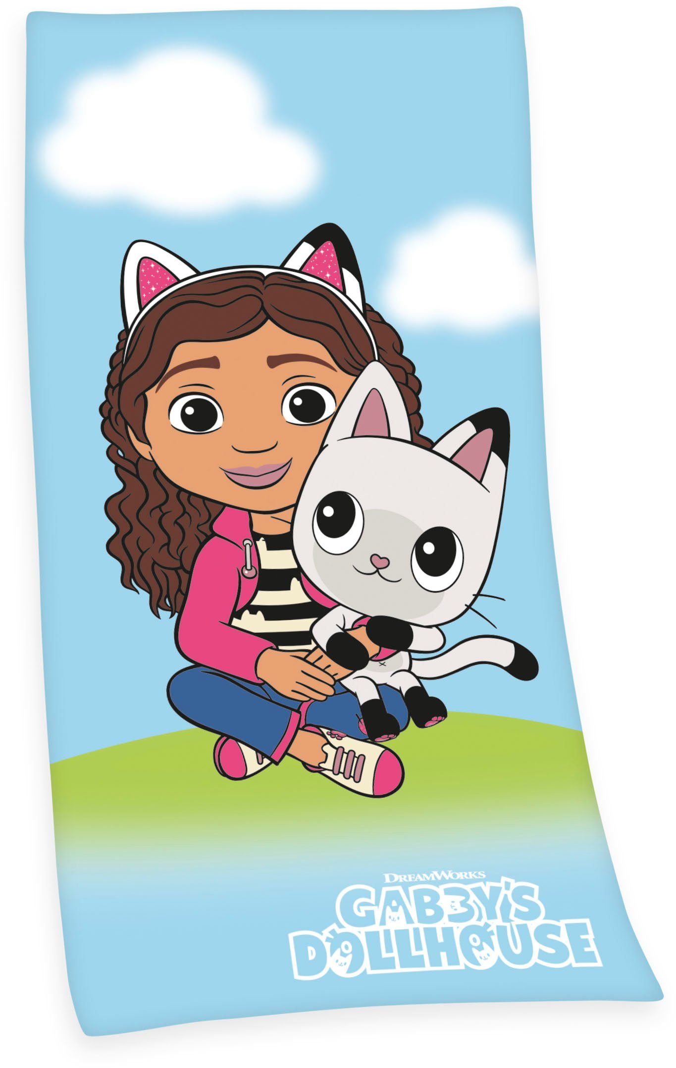 Badetuch Gabbys Dollhouse, Velours (1-St), hochfarbig bedruckt