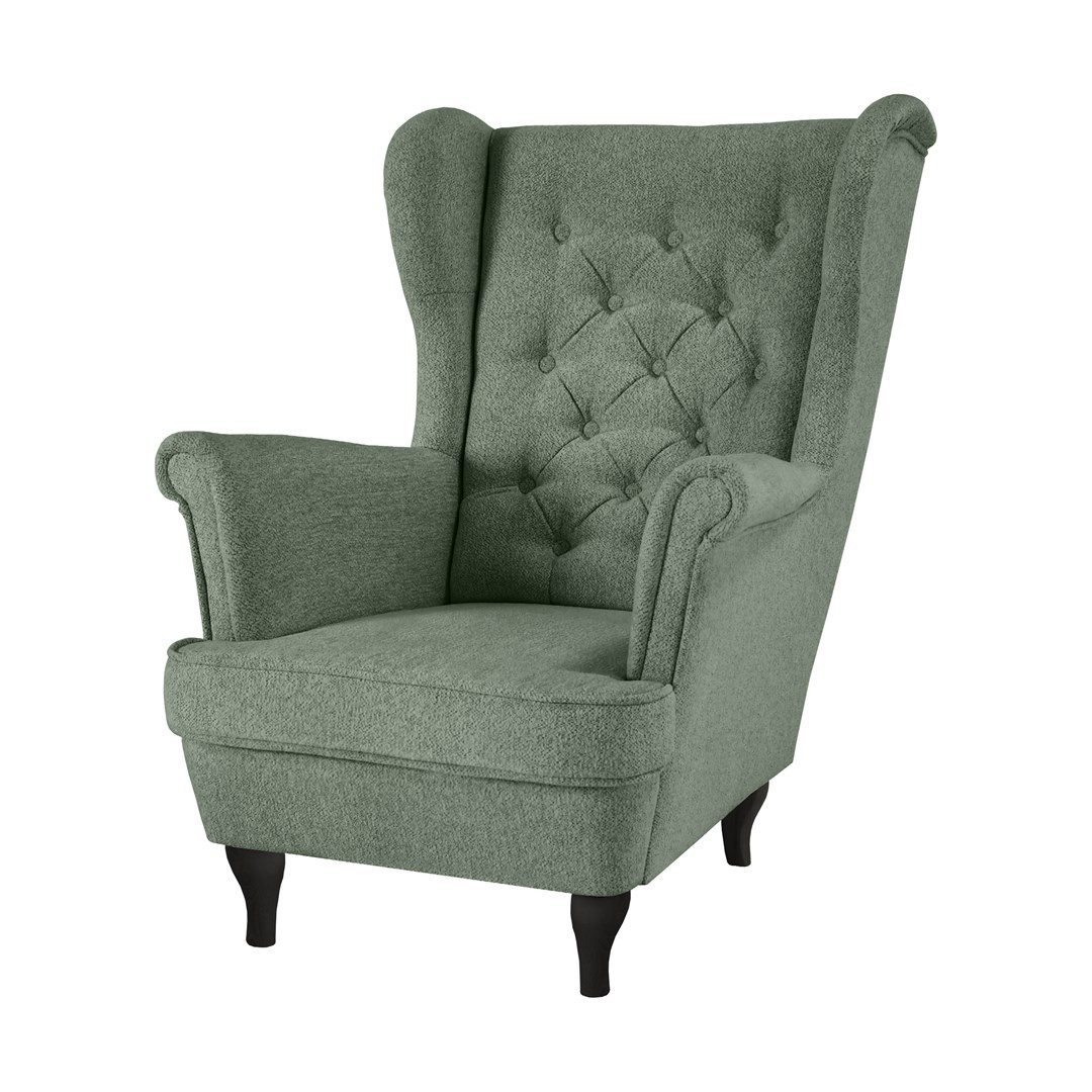 Beautysofa Ohrensessel Sessel FALCO Chesterfield Wohnzimmersessel günstig online kaufen