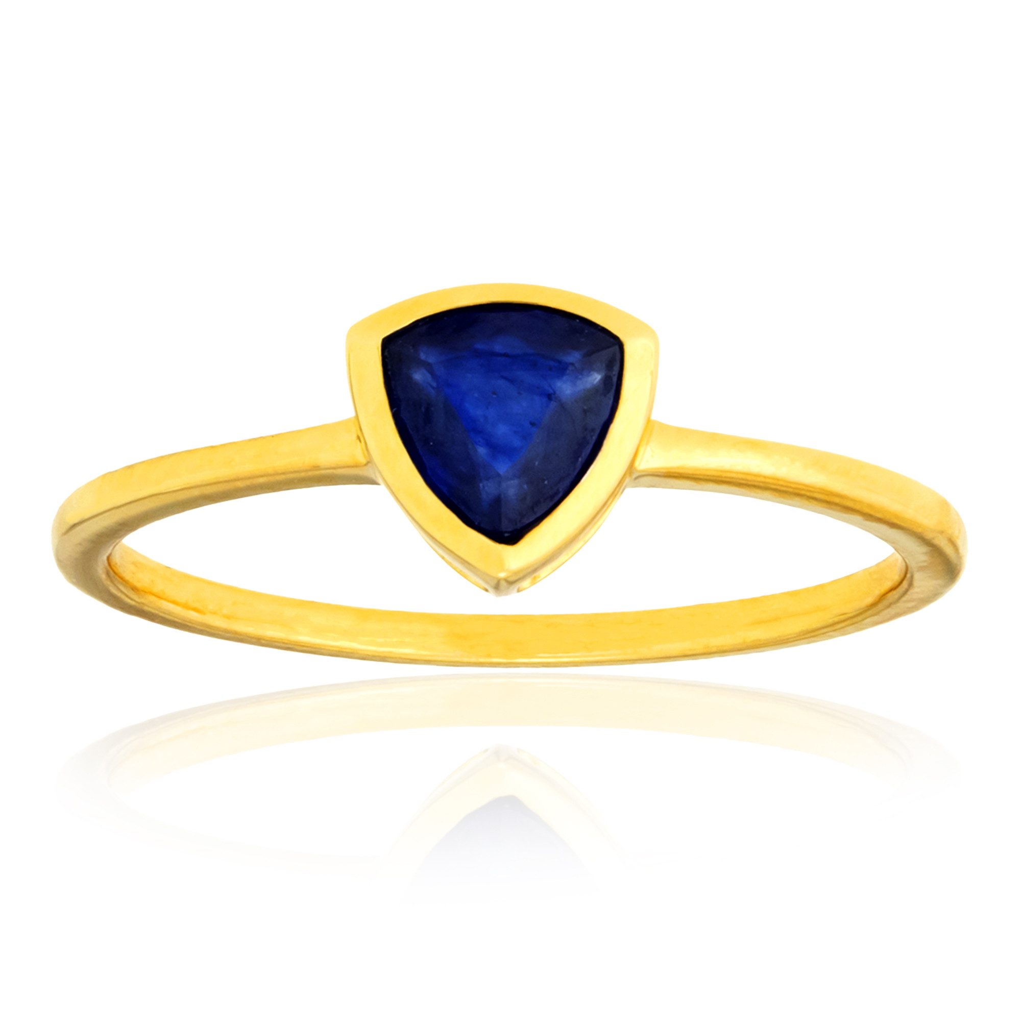 Cavill Solitärring Cavill Ring Sterlingsilber 925, 0,63 ct blauer Saphir, vergoldet (1-tlg)