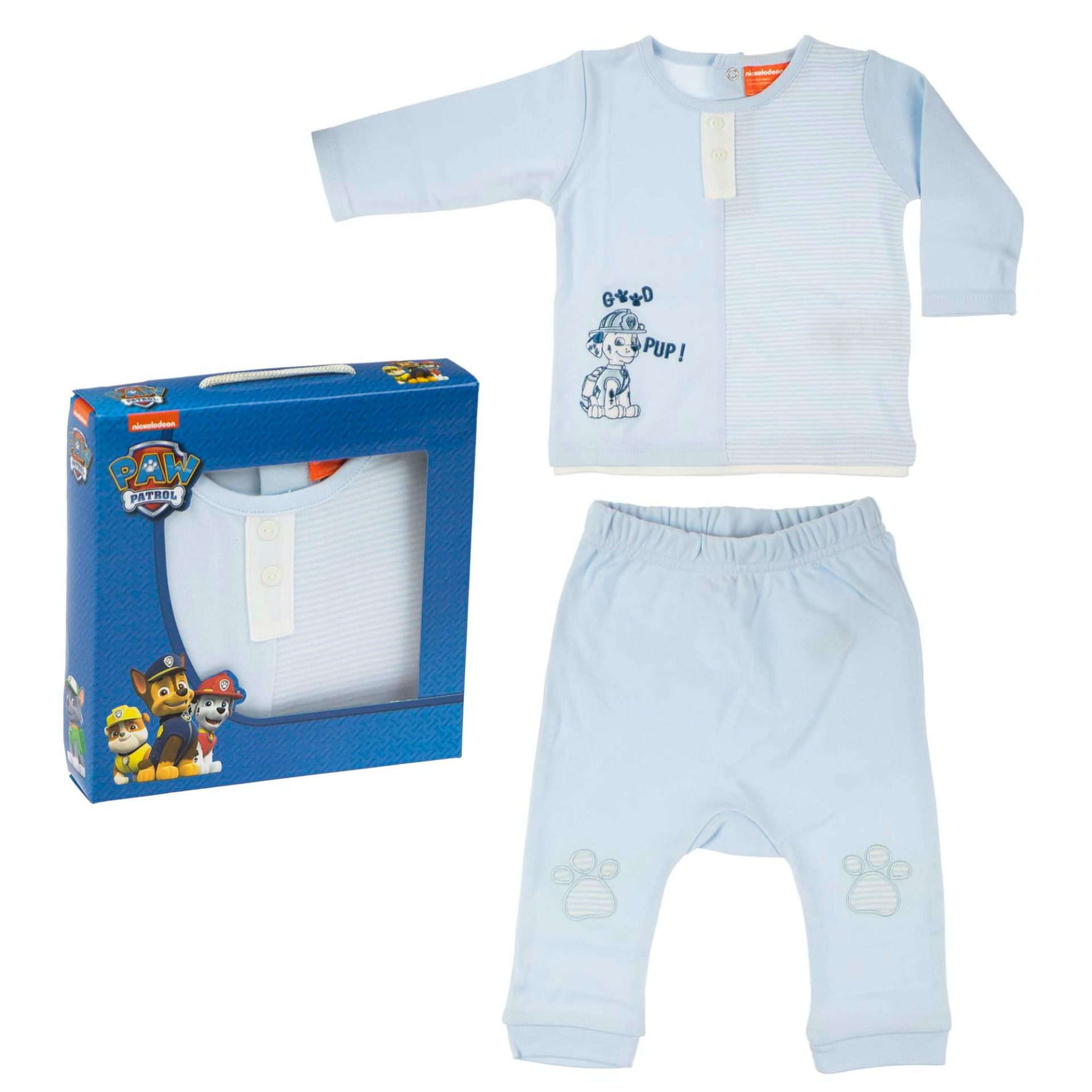 PAW PATROL 2-in-1-Langarmshirt Paw Patrol 2 teiliger Baby Anzug Weiches Baumwoll Set für Babys