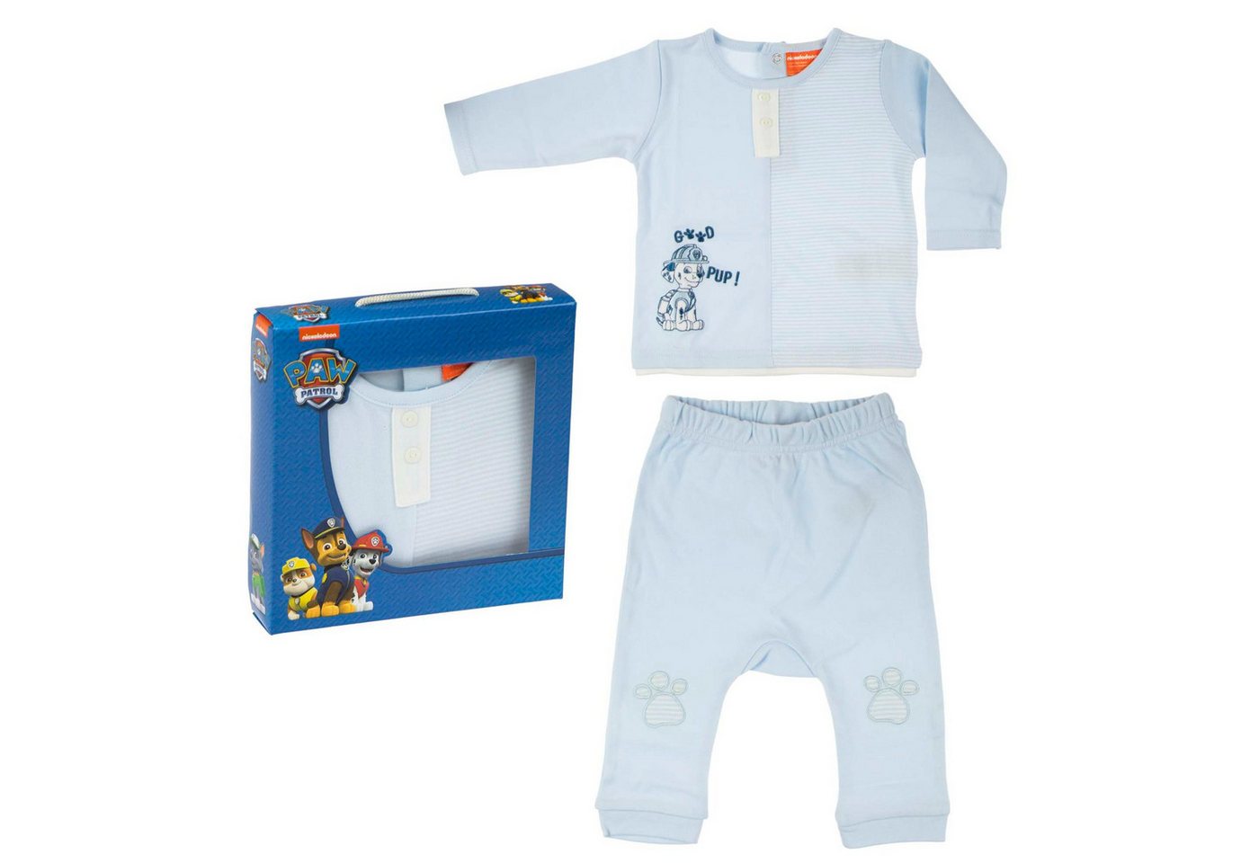 PAW PATROL 2-in-1-Langarmshirt Paw Patrol 2 teiliger Baby Anzug Weiches Baumwoll Set für Babys