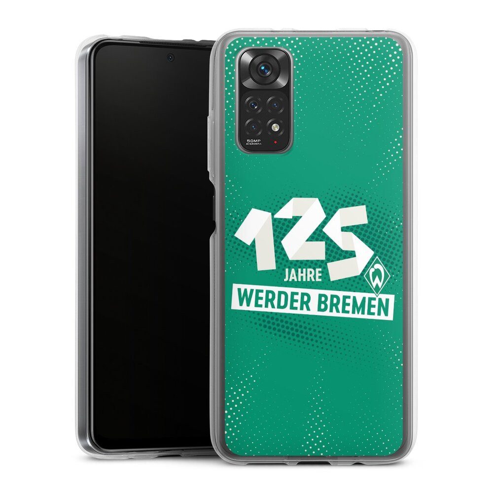 DeinDesign Handyhülle 125 Jahre Werder Bremen Offizielles Lizenzprodukt, Xiaomi Redmi Note 11 Silikon Hülle Bumper Case Handy Schutzhülle