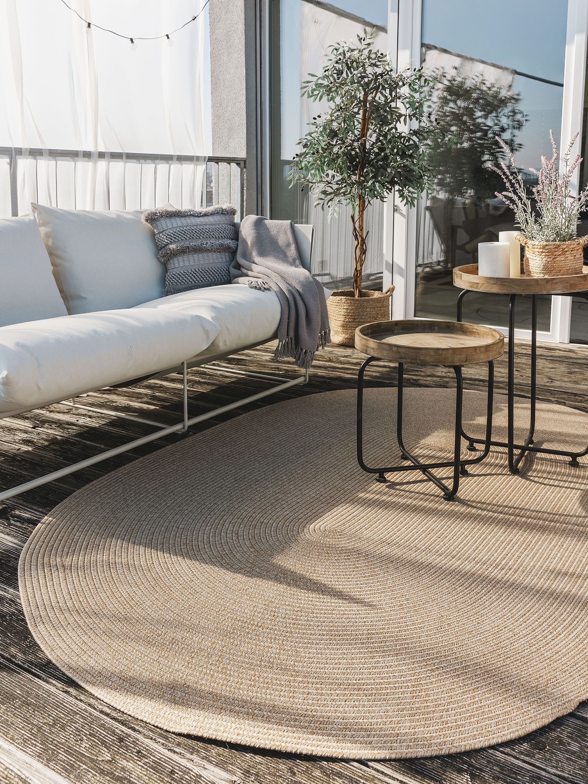 benuta Outdoorteppich Nandi, oval, Höhe: 5 günstig online kaufen