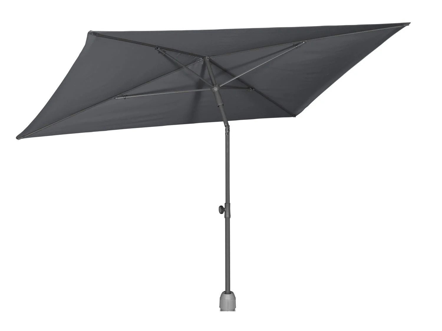 LIVARNO Sonnenschirm Livarno Sonnenschirm Rechteckig 210x140 cm Anthrazit, LxB: 210x140 cm, Einzelartikel, UV-Schutz 80, 3-fach knickbar, höhenverstellbar
