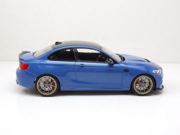 Minichamps Modellauto BMW M2 CS 2020 blau metallic mit goldenen Felgen Modellauto 1:18 Minic, Maßstab 1:18