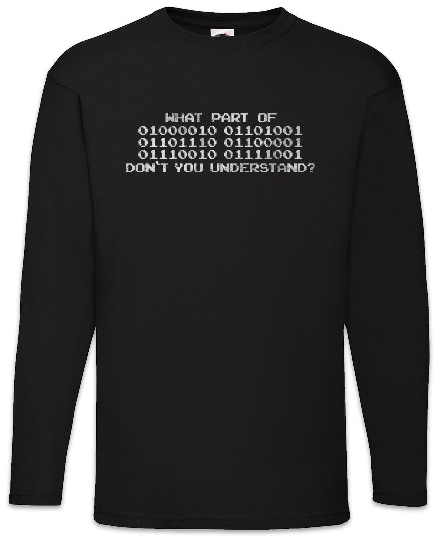 Langarmshirt What Part Of Binary Don't You Understand Langarm T-Shirt Code Binär