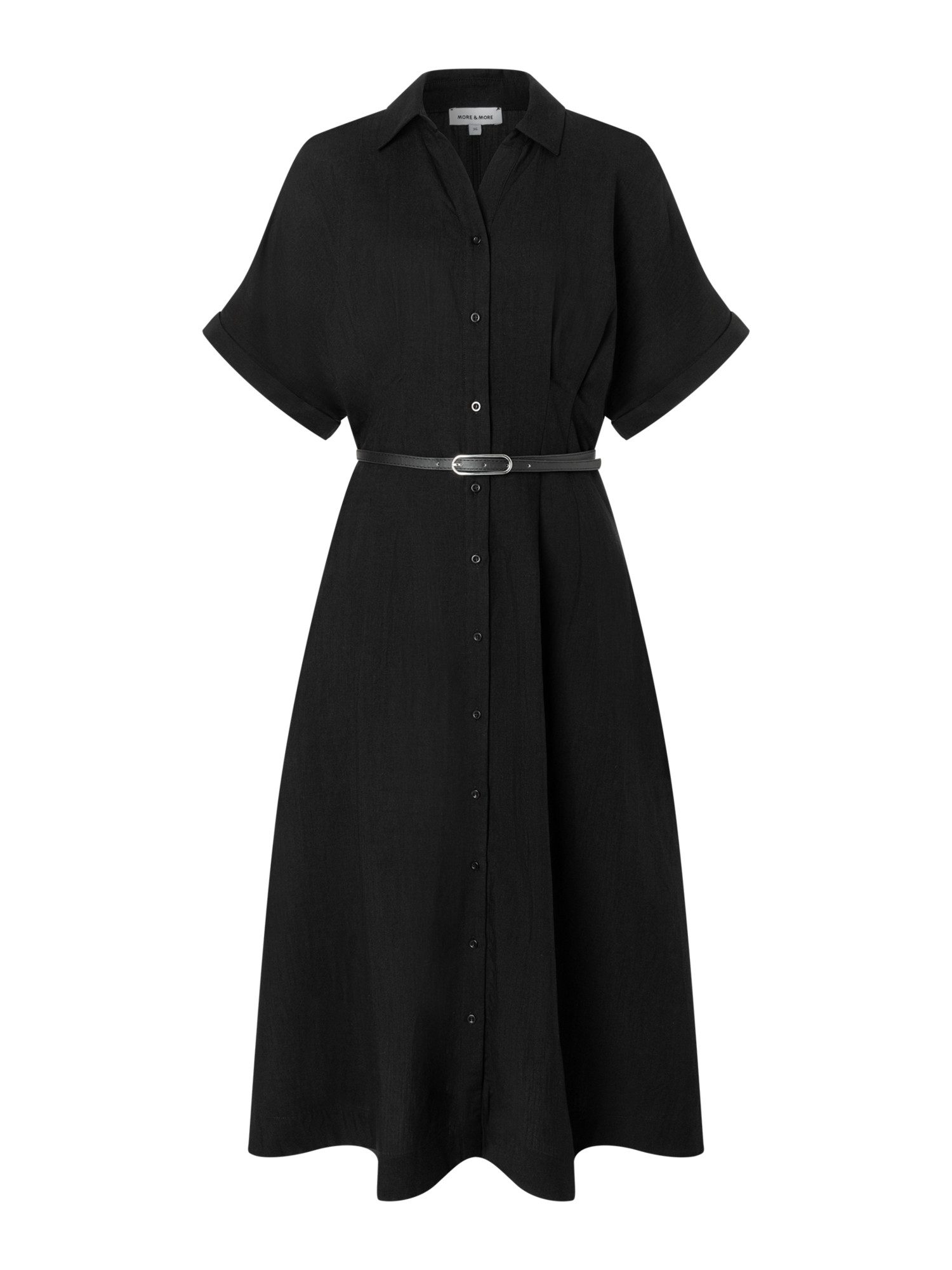 MORE&MORE Blusenkleid weites, lockeres Hemdblusenkleid