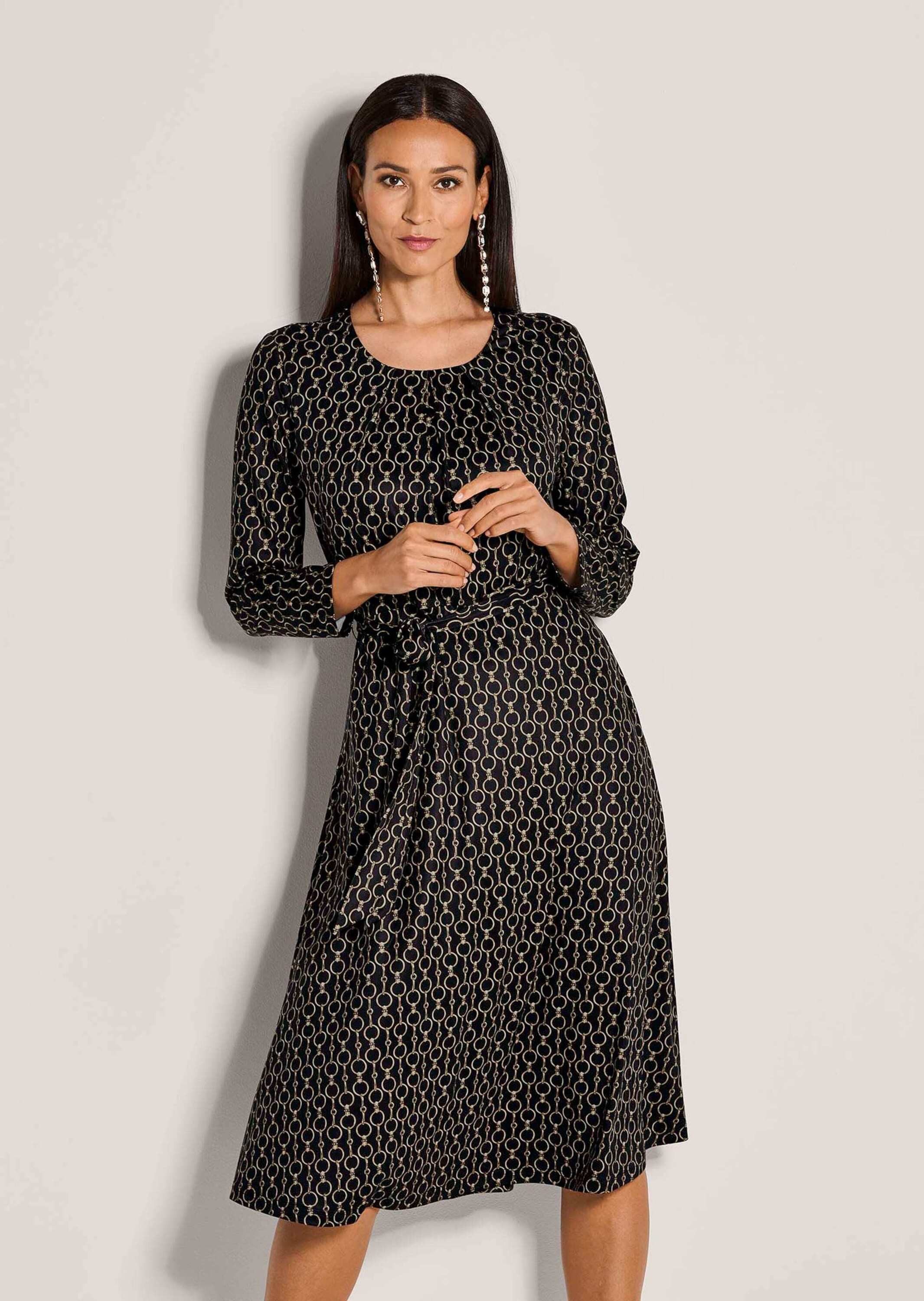 MADELEINE Midikleid Elegantes Kleid mit grafischem Muster Midikleid mit Run günstig online kaufen