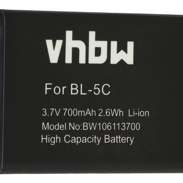 vhbw passend für TipTel Ergophone BP-75LI, BP-MPB16, BS-16, DR6.2009, Smartphone-Akku 700 mAh