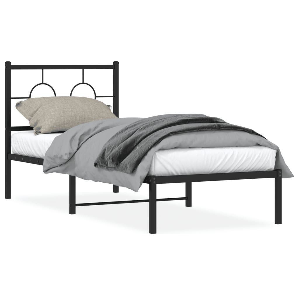 vidaXL Bett Bettgestell mit Kopfteil Metall günstig online kaufen