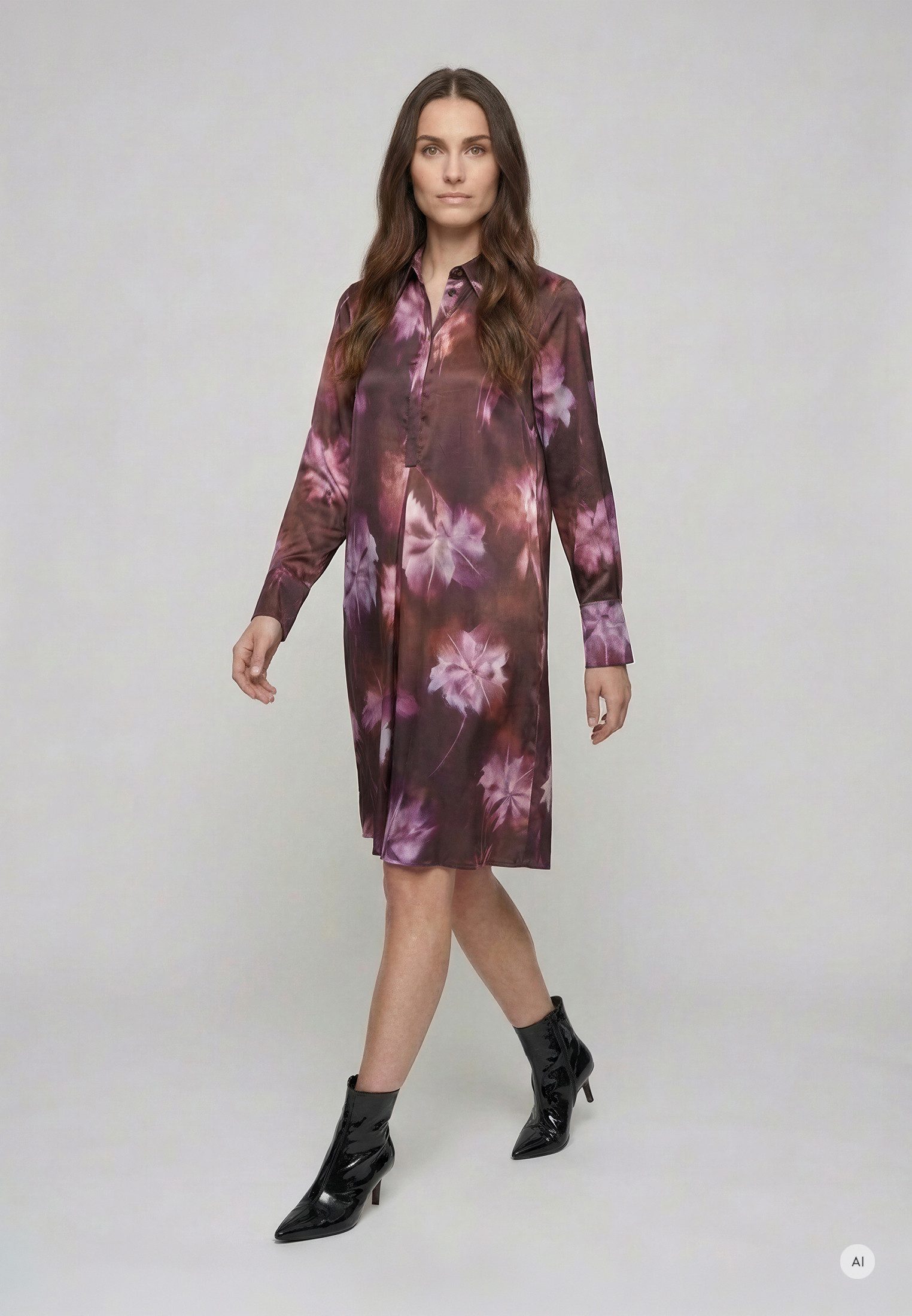 MARC AUREL Midikleid mit Blumenprint