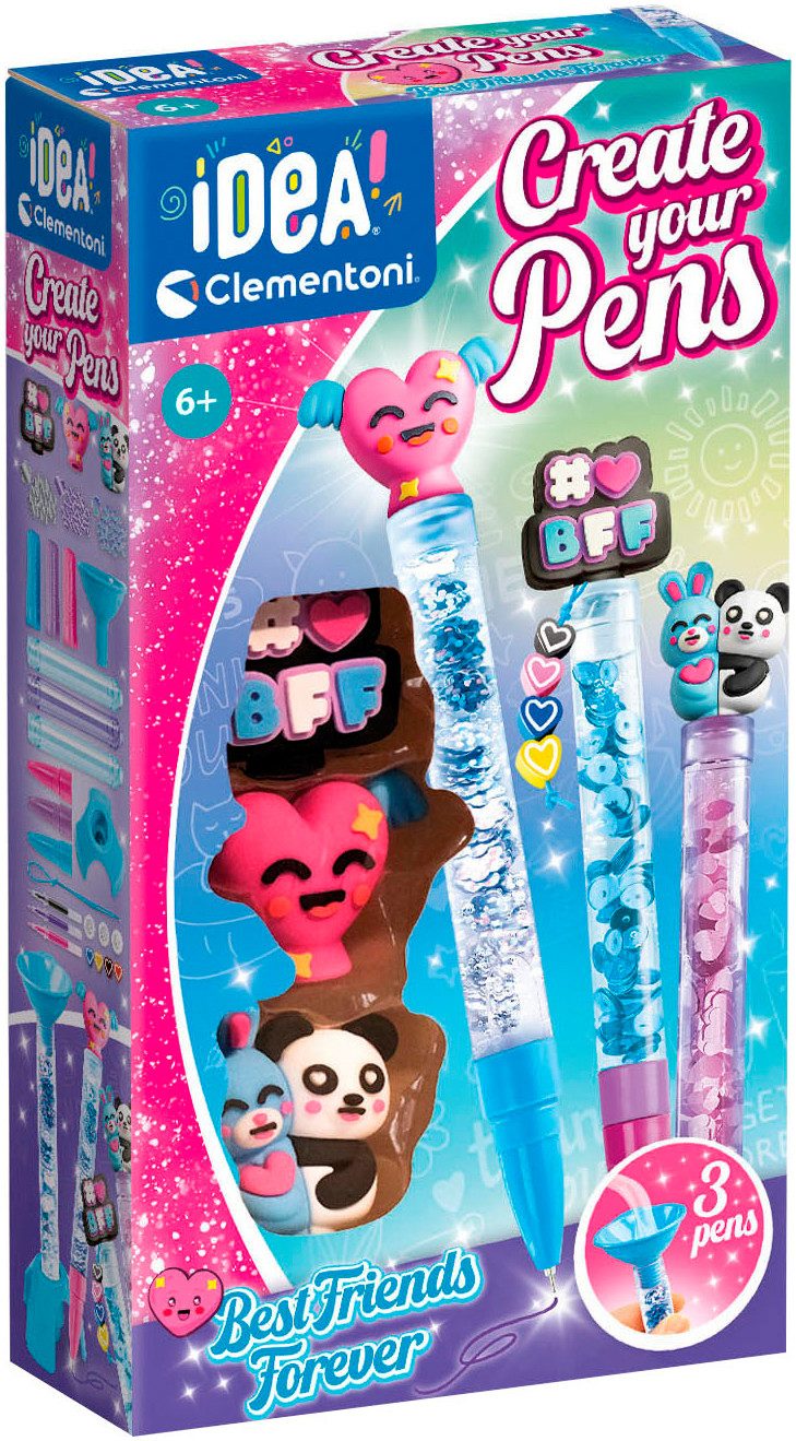 Clementoni® Kreativset Idea, Deine Stift-Kreationen - BFF Beste Freunde für immer