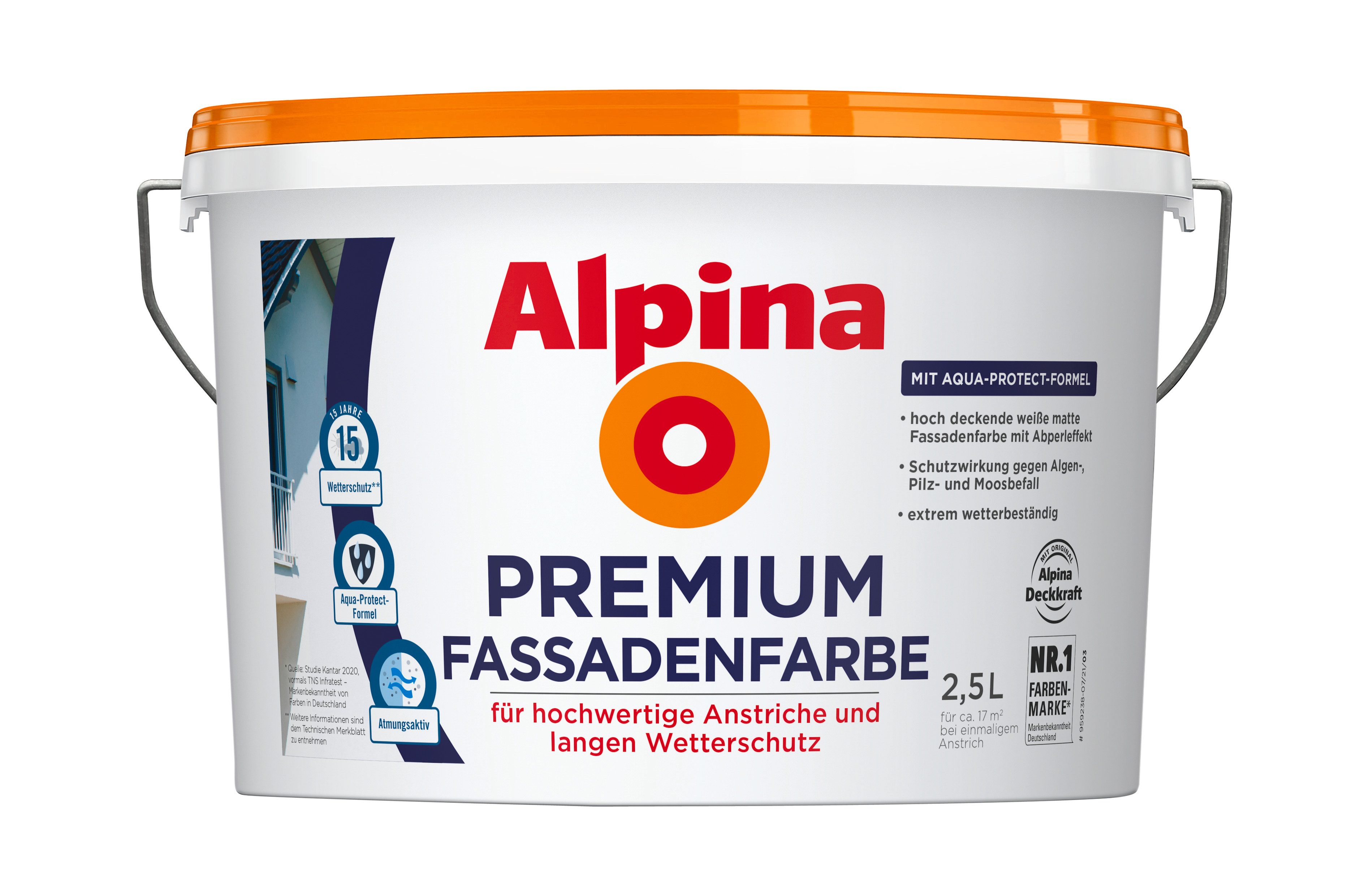 Alpina Fassadenfarbe Premium Fassadenfarbe weiß matt