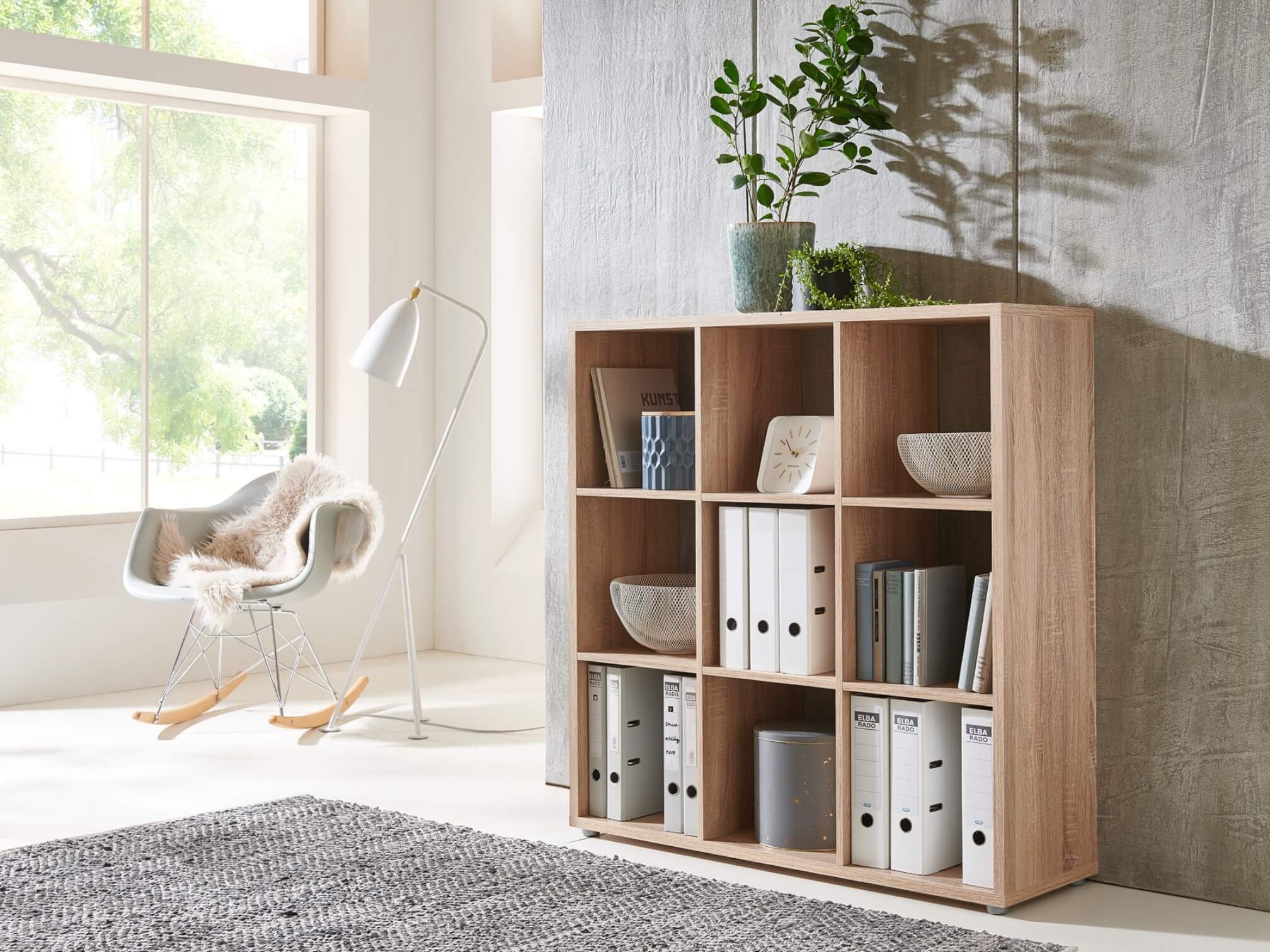 BMG Möbel Standregal NIZZA, Aktenregal, Würfelregal, Raumteiler mit 9 Fäche günstig online kaufen