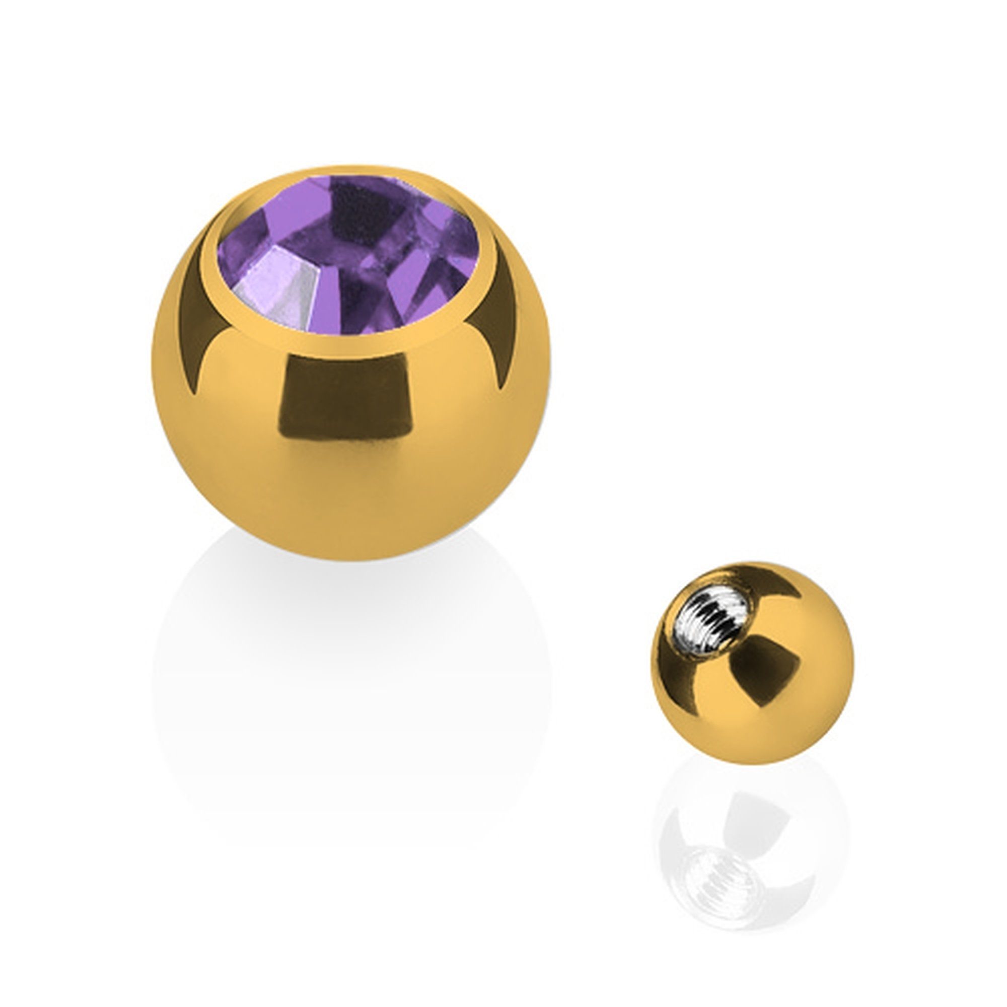 Taffstyle Piercing-Set Piercing Ersatz Schraubkugel Gold günstig online kaufen