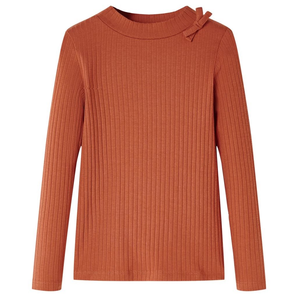 vidaXL T-Shirt Kinder-Langarmshirt Cognac 92