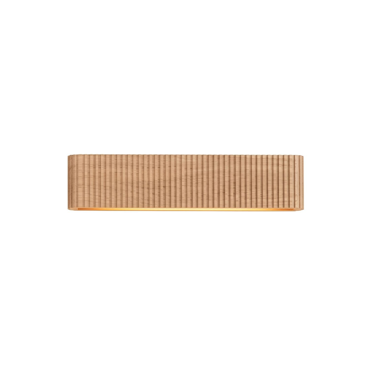 Licht-Erlebnisse Wandleuchte KIMI, LED fest integriert, LED Holz Up Down 2200/2700/3000 K 800 lm 45 cm breit helles länglich