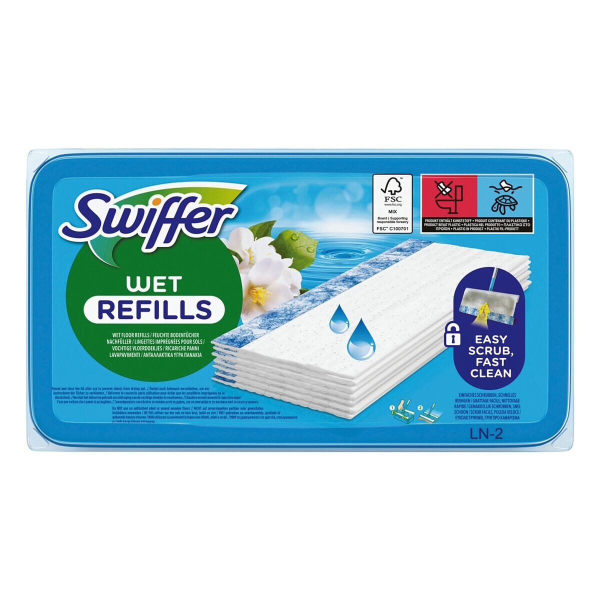 Swiffer Wet Morning Fresh Reinigungstücher (24er-Pack feuchte Bodentücher)
