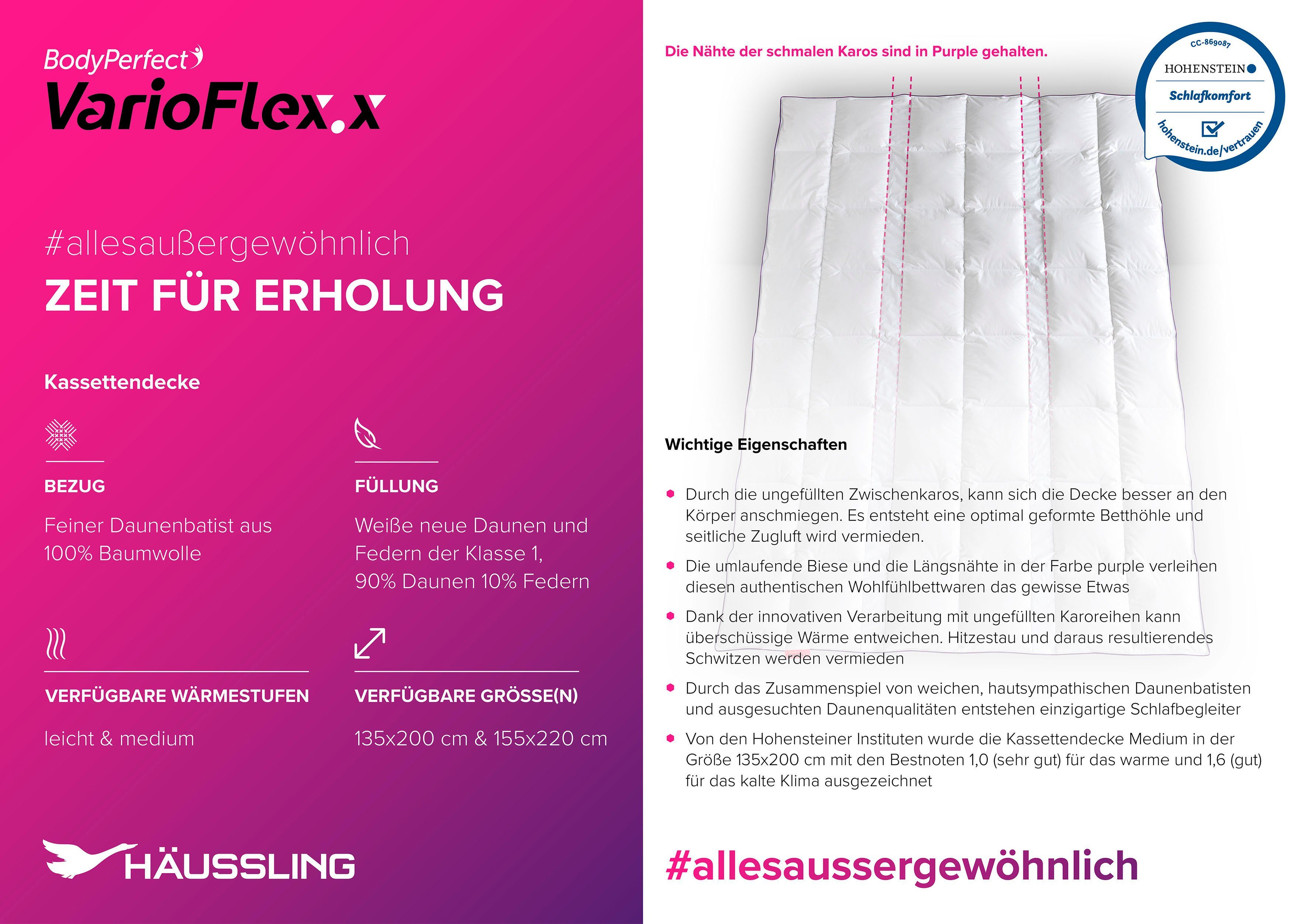 Haeussling Daunenbettdecke BodyPerfect VarioFlex.x
