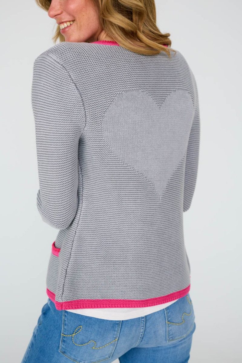 Lieblingsstück Trachtenstrickjacke Strickjacke Damen - ZARA - steeple grey günstig online kaufen