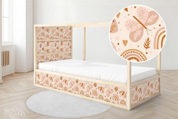 Unik Nordic Möbelfolie IKEA Kura Bett­aufkleber Set - Boho Muster 2-Sticker-Set Oben, (Set, 2St.}, Für die angebene Anzahl an Flächen zugeschnitten), selbstklebend, exakte Maße, wiederablösbar