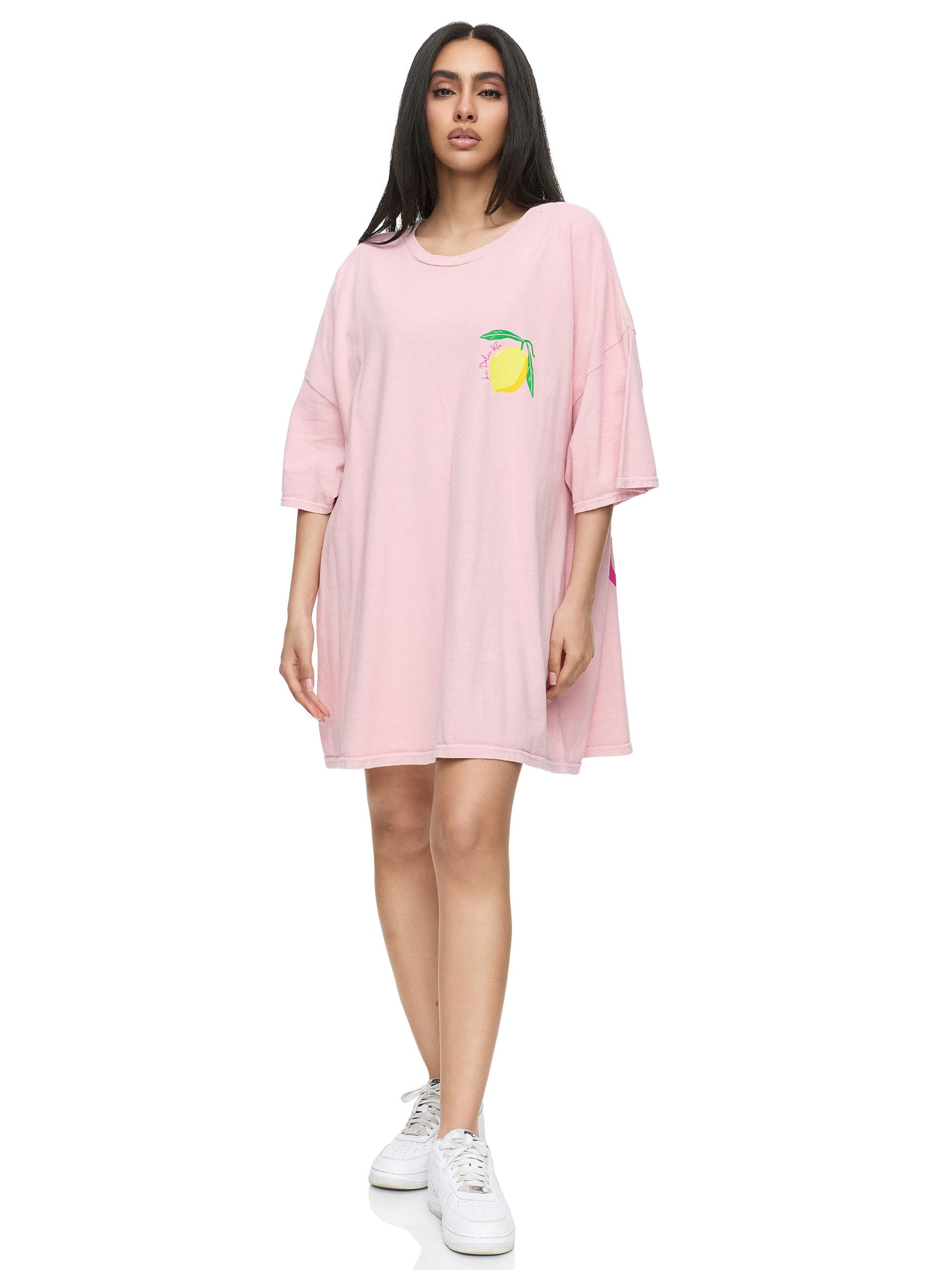 T-Shirt Worldclassca Oversized Print LIMON CELLO T-Shirt Sommer Oberteil
