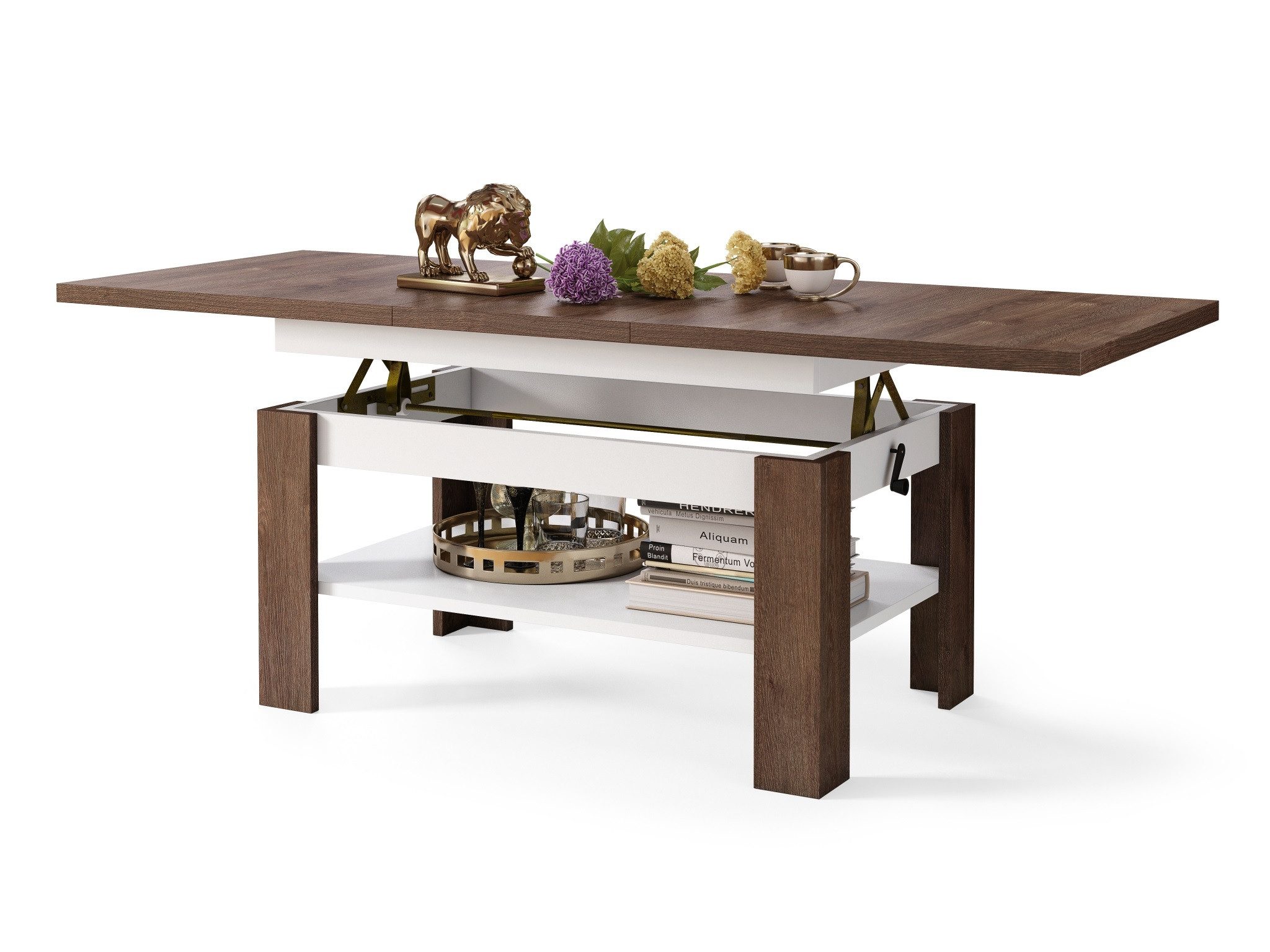 designimpex Couchtisch Design Rio stufenlos höhenverstellbar günstig online kaufen