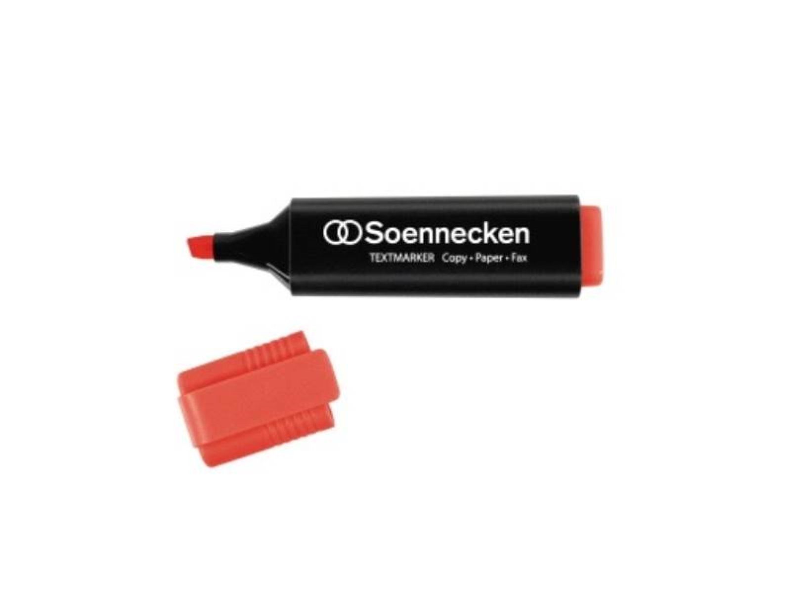 Soennecken Marker Soennecken Textmarker 3398 2-5mm Keilspitze rot Für alle gängigen No