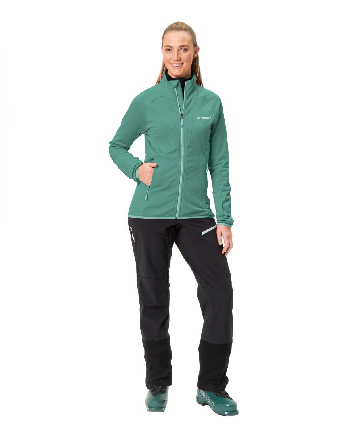 VAUDE Fleecejacke Vaude Womens Fleece Monviso Jacket Bright Full-zip Aqua Ii