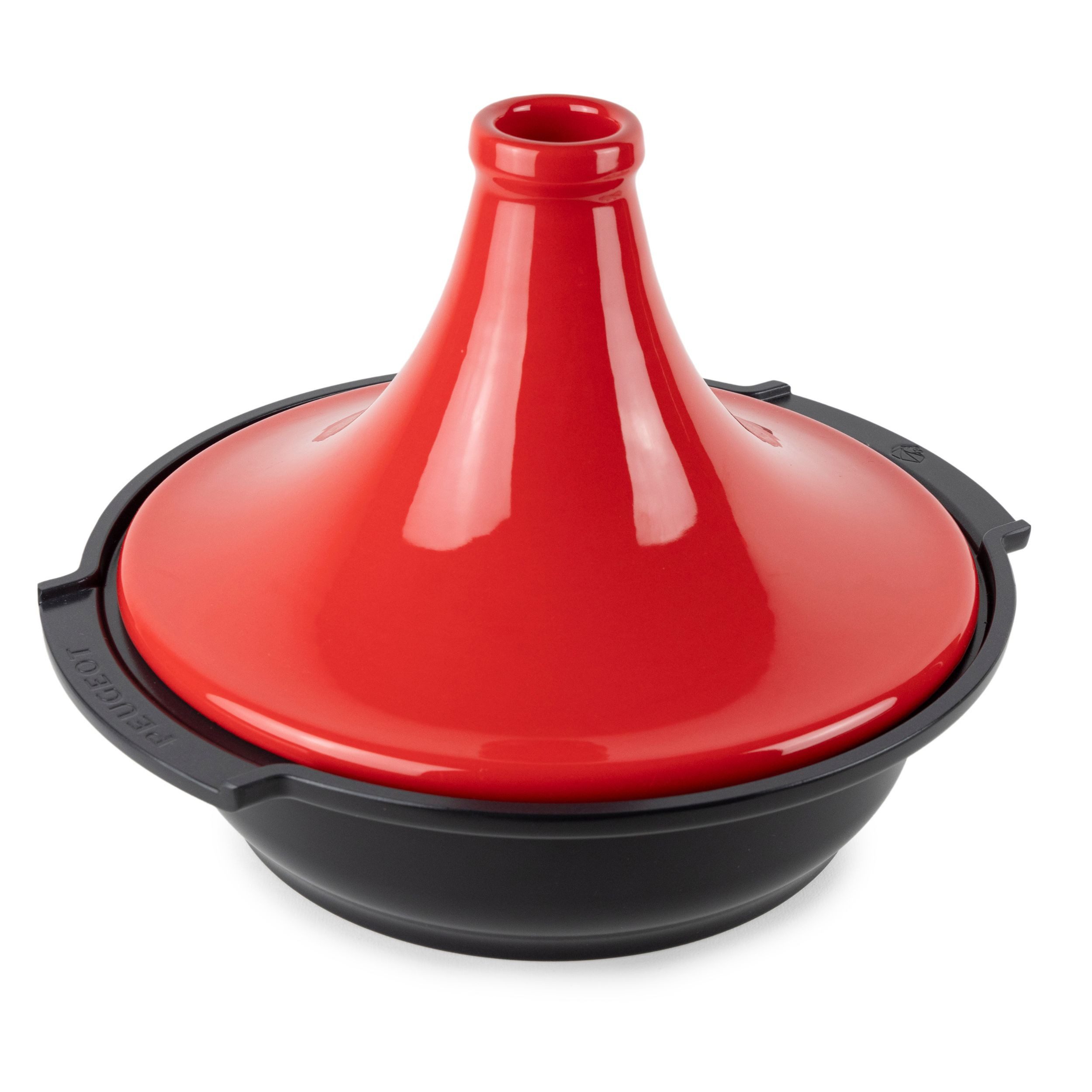 PEUGEOT Auflaufform Tagine ATLAS 30cm Rot Dampfgarer Aluminium Keramikdeckel Induktion