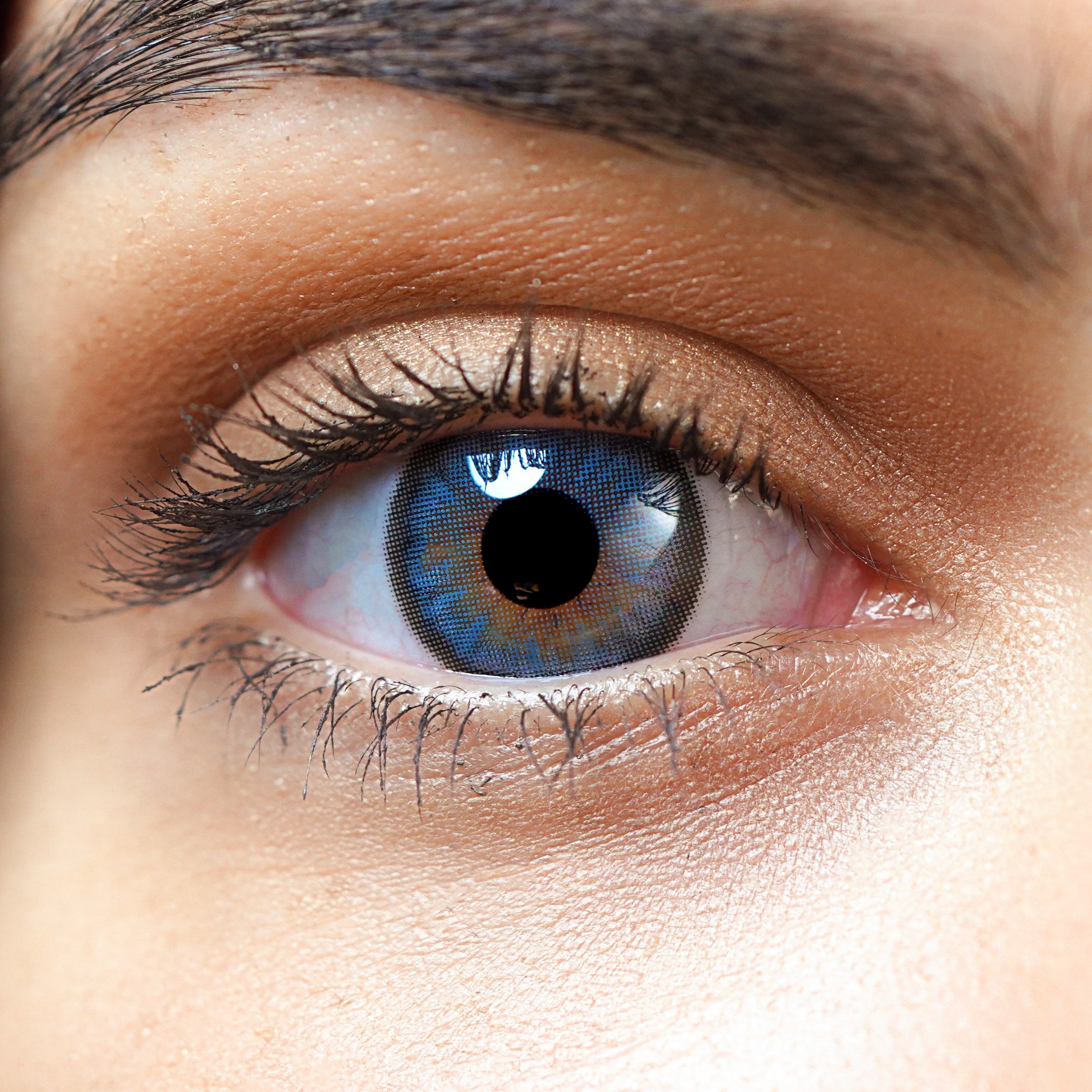 Charmiga Jahreslinsen Farbige Kontaktlinsen blau, 6-Monatslinsen, Diamond Pacific Blue