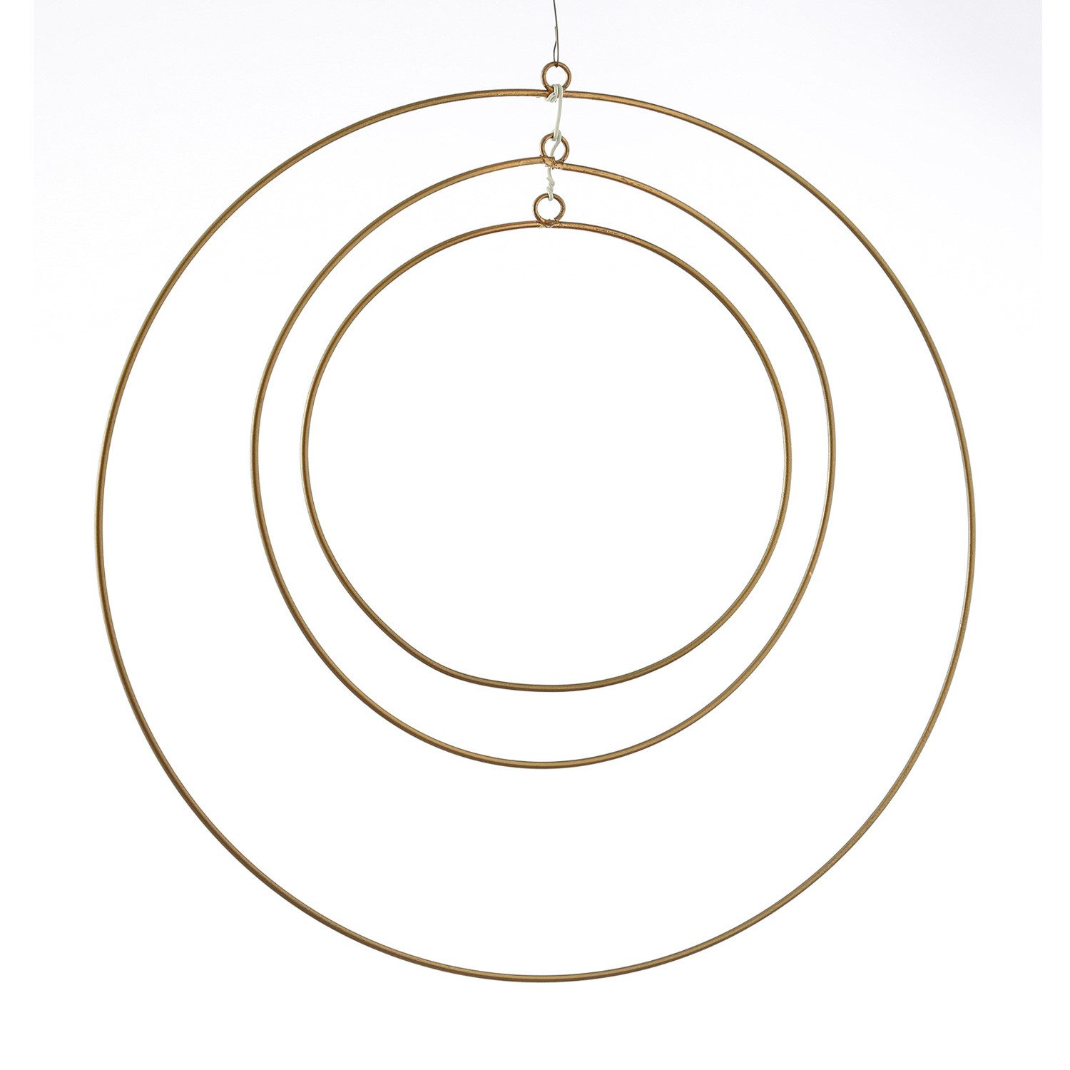 MARELIDA Dekoobjekt Dekoringe Metallringe mit Aufhängeösen DIY Basteln 30/20/15cm gold (3 St)