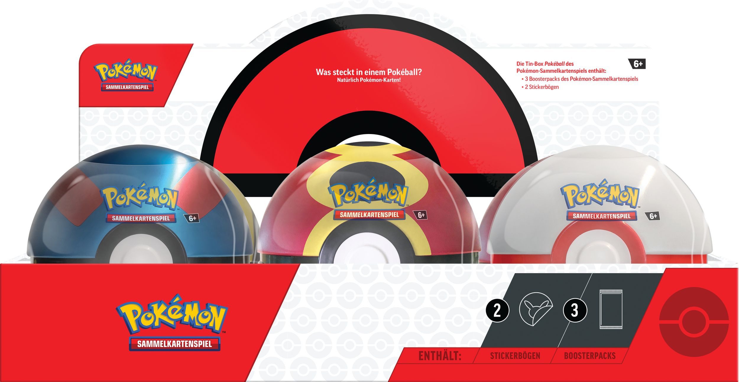 POKÉMON Sammelkarte Pokémon Tin-Box Pokéball Herbst 2025 (sortierter Artikel)