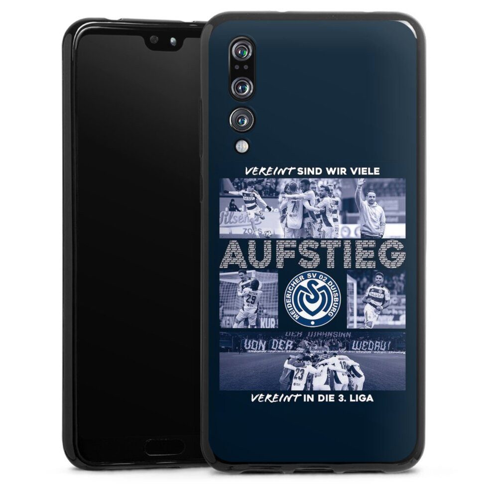 DeinDesign Handyhülle MSV Duisburg Aufstieg Offizielles Lizenzprodukt, Huawei P20 Pro Silikon Hülle Bumper Case Handy Schutzhülle