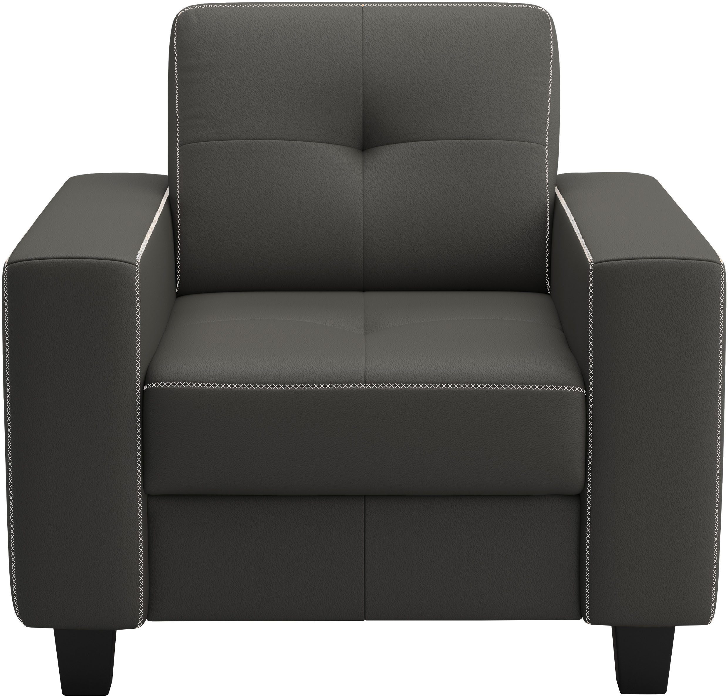 OTTO home Sessel Varese, Kreuznaht in beige