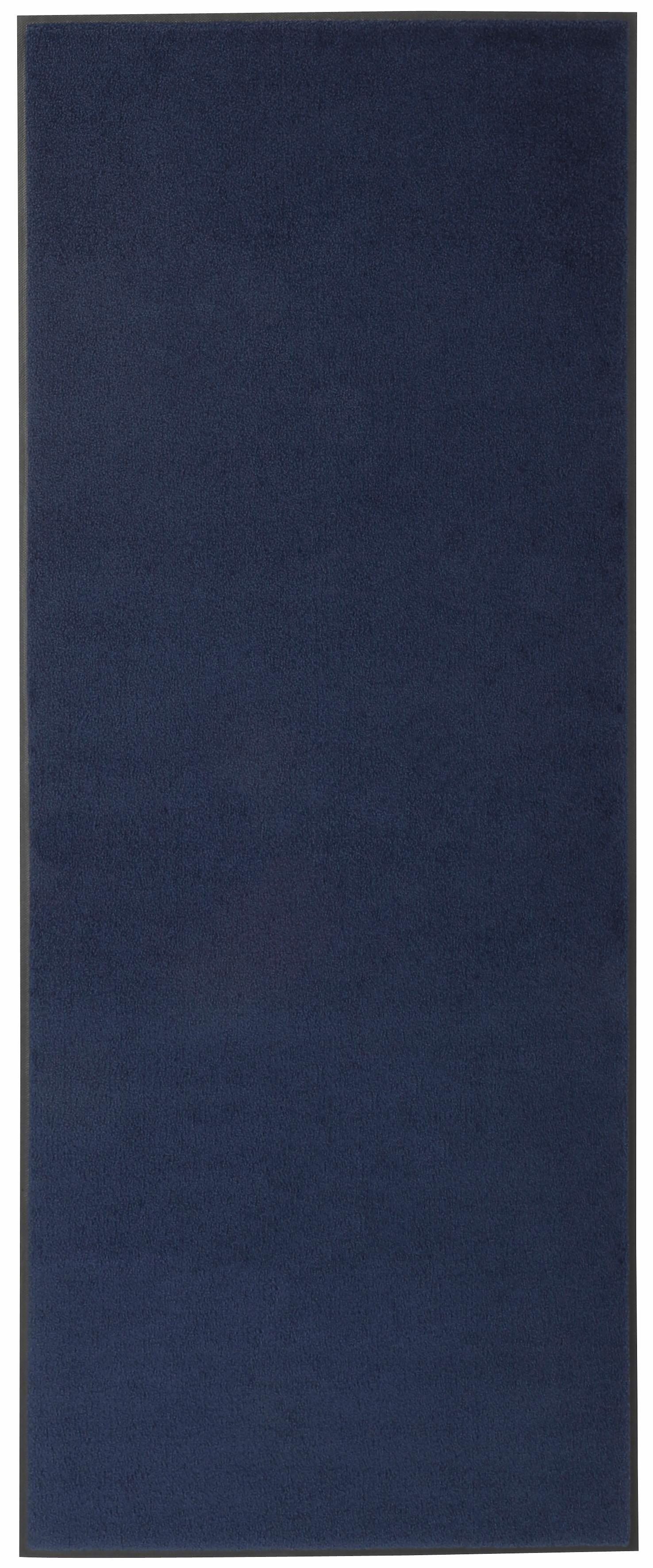 Schmutzfangteppich, Schmutzmatte, by Kleen-Tex, 9 Höhe: Läufer Original Uni, rutschhemmend Schmutzfangläufer, wash+dry mm, marineblau rechteckig,