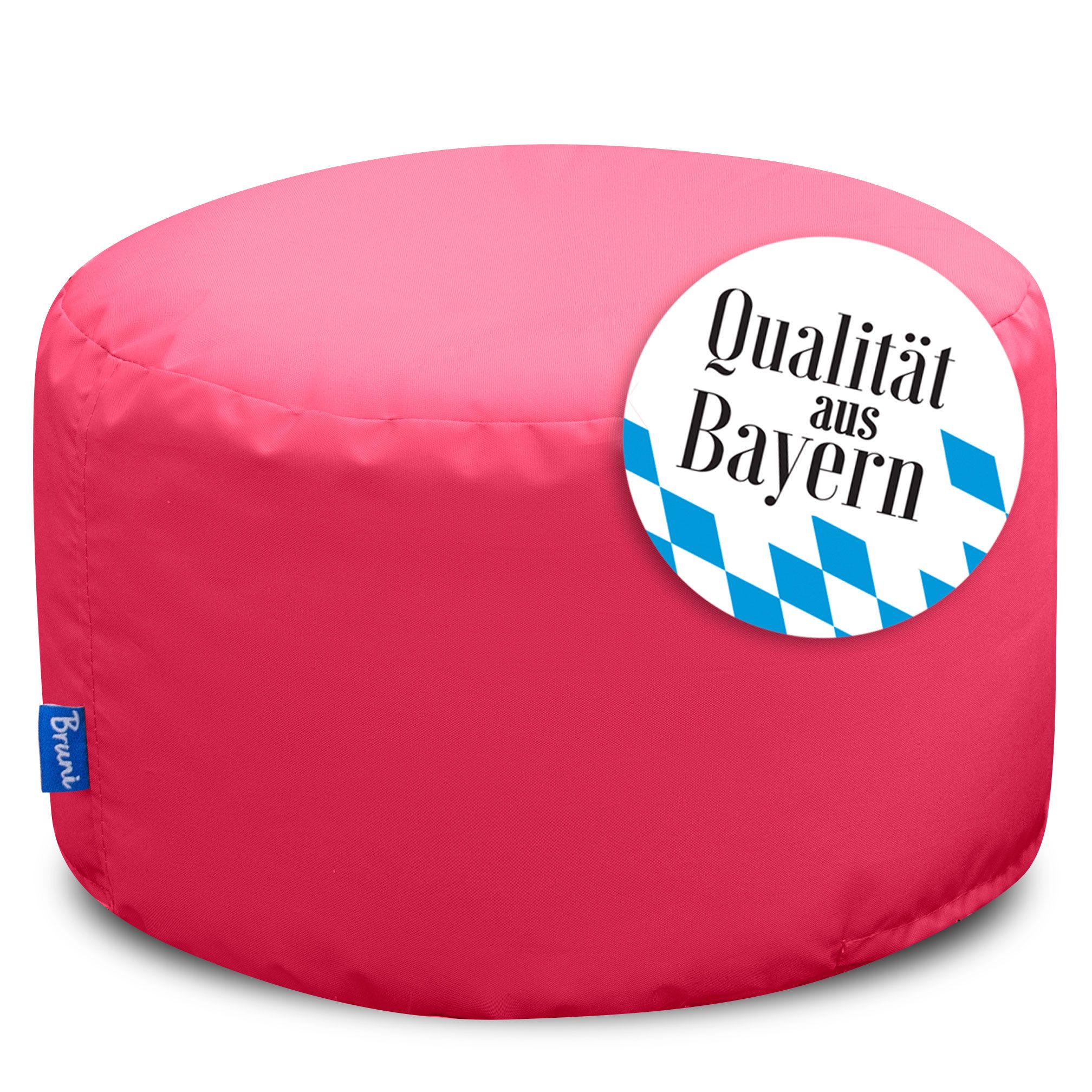 Bruni Pouf Sitzhocker Pouf mit abnehmbarem Bezug, für drinnen & draußen, waschbar, Fußhocker