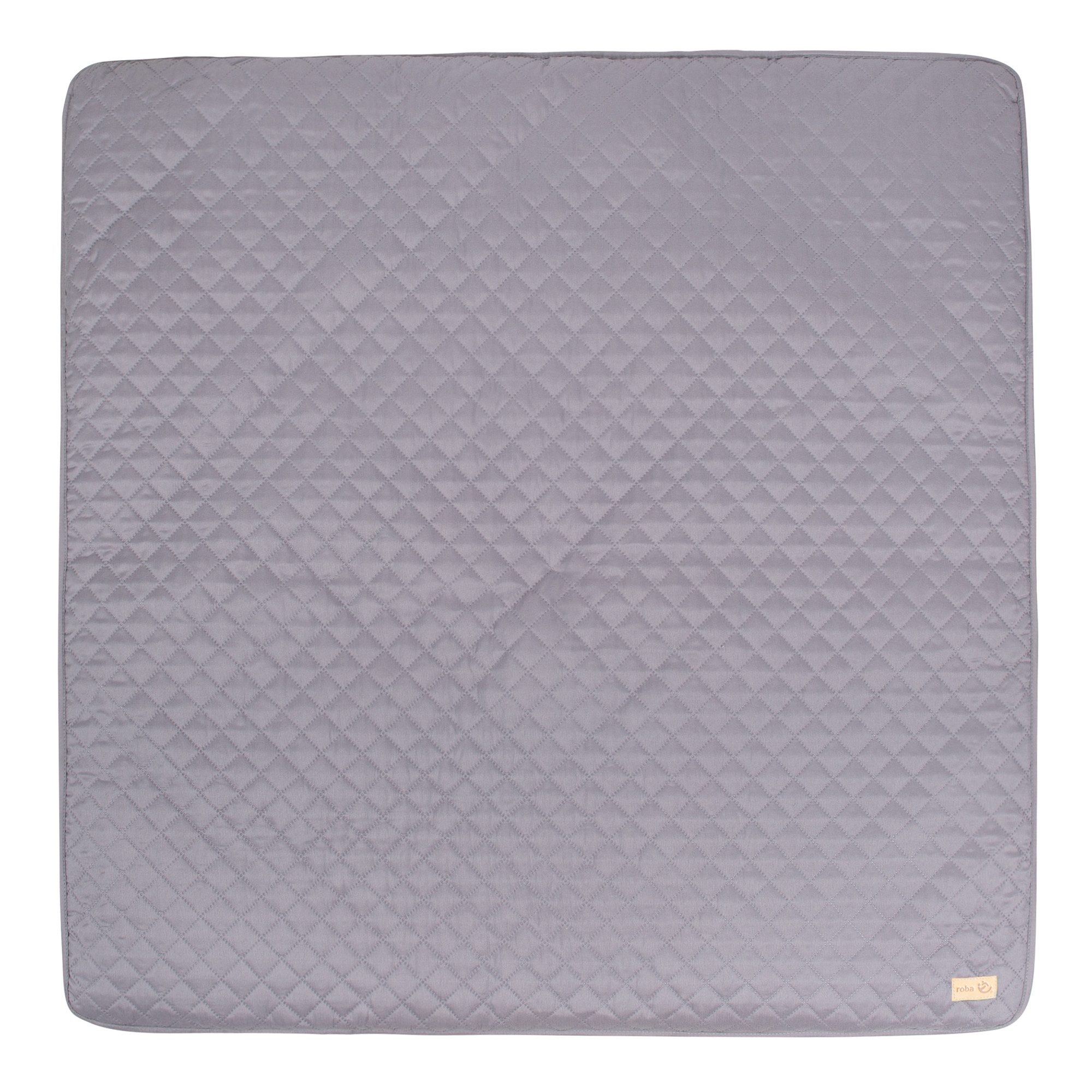 Krabbeldecke roba Style 100 x 100 cm - Spieldecke gesteppt - Baby & Kleinkind, roba®, Pflegeleichtes & schmutzabweisendes Material - Anthrazit
