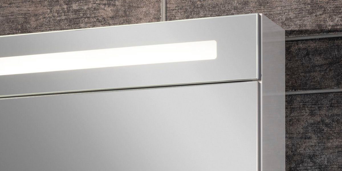 FACKELMANN Spiegelschrank CL 90 - weiß Badmöbel Breite 90 cm, 2 Türen, doppelseitig verspiegelt