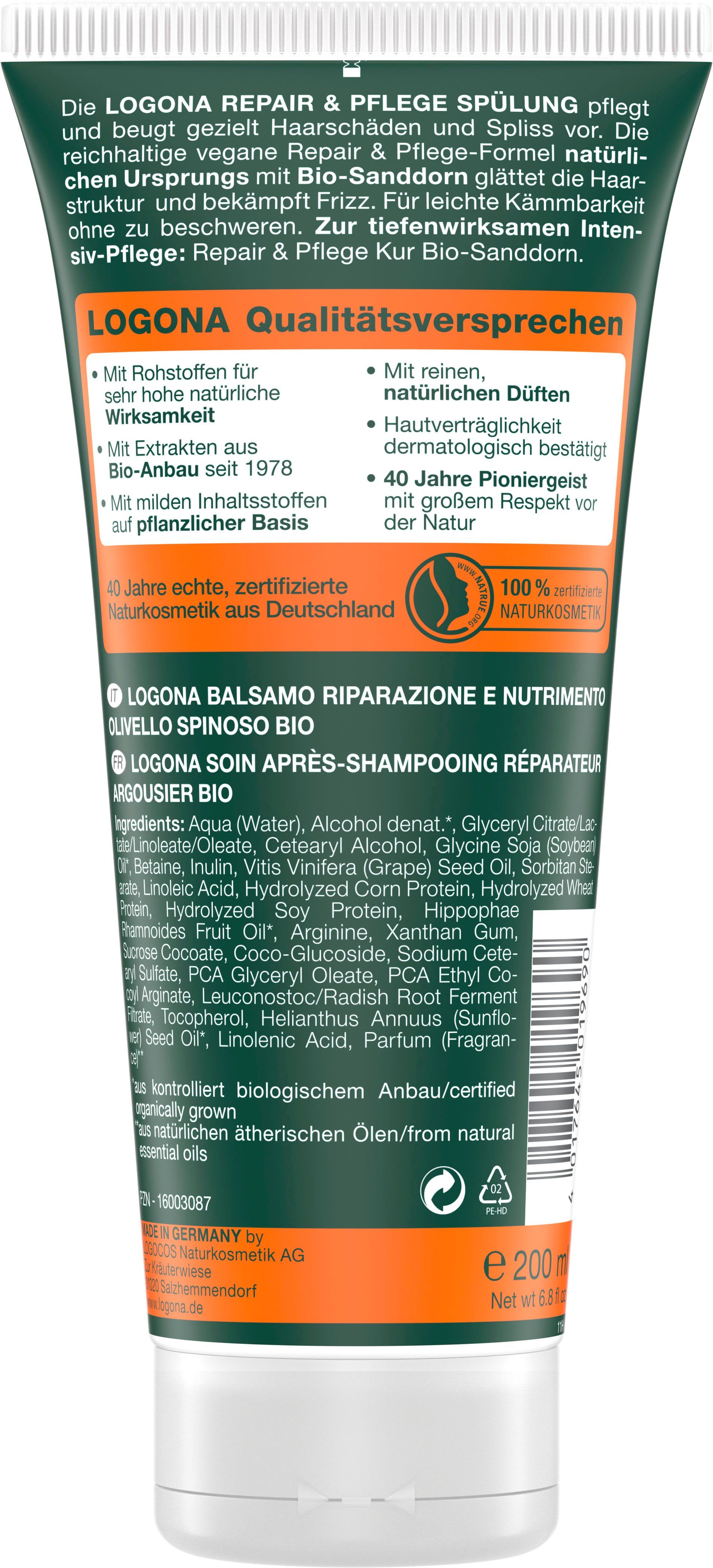 Spülung Haarspülung Bio-Sanddorn Repair&Pflege LOGONA Logona
